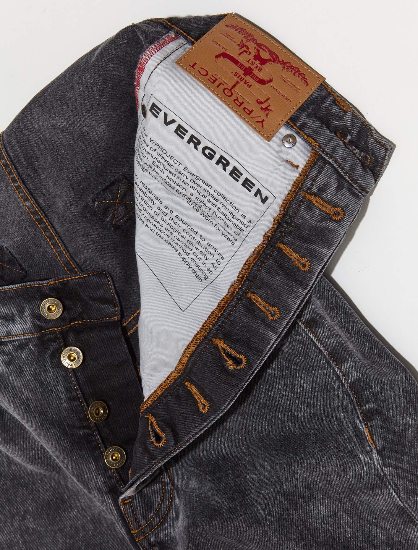 Evergreen Asymetric Waist Jeans in Vintage Black