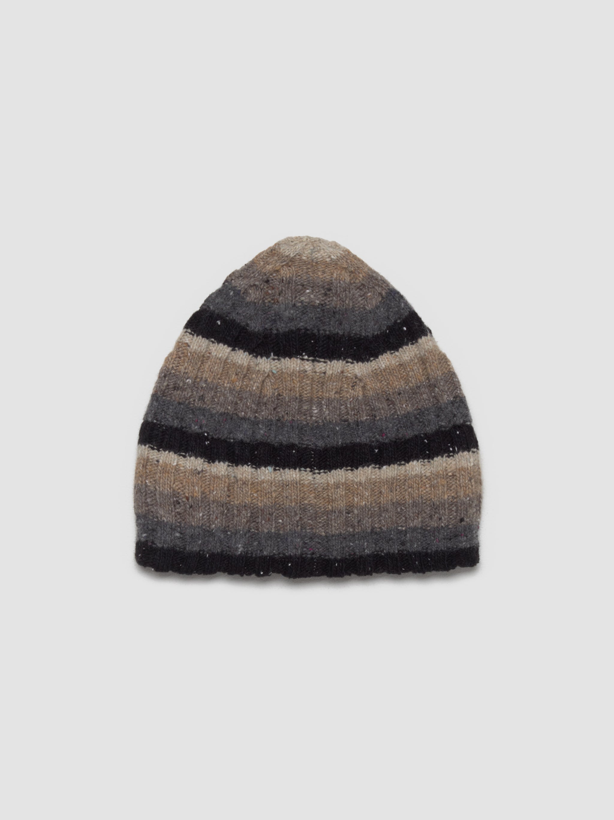 Wool Beanie in Stripe