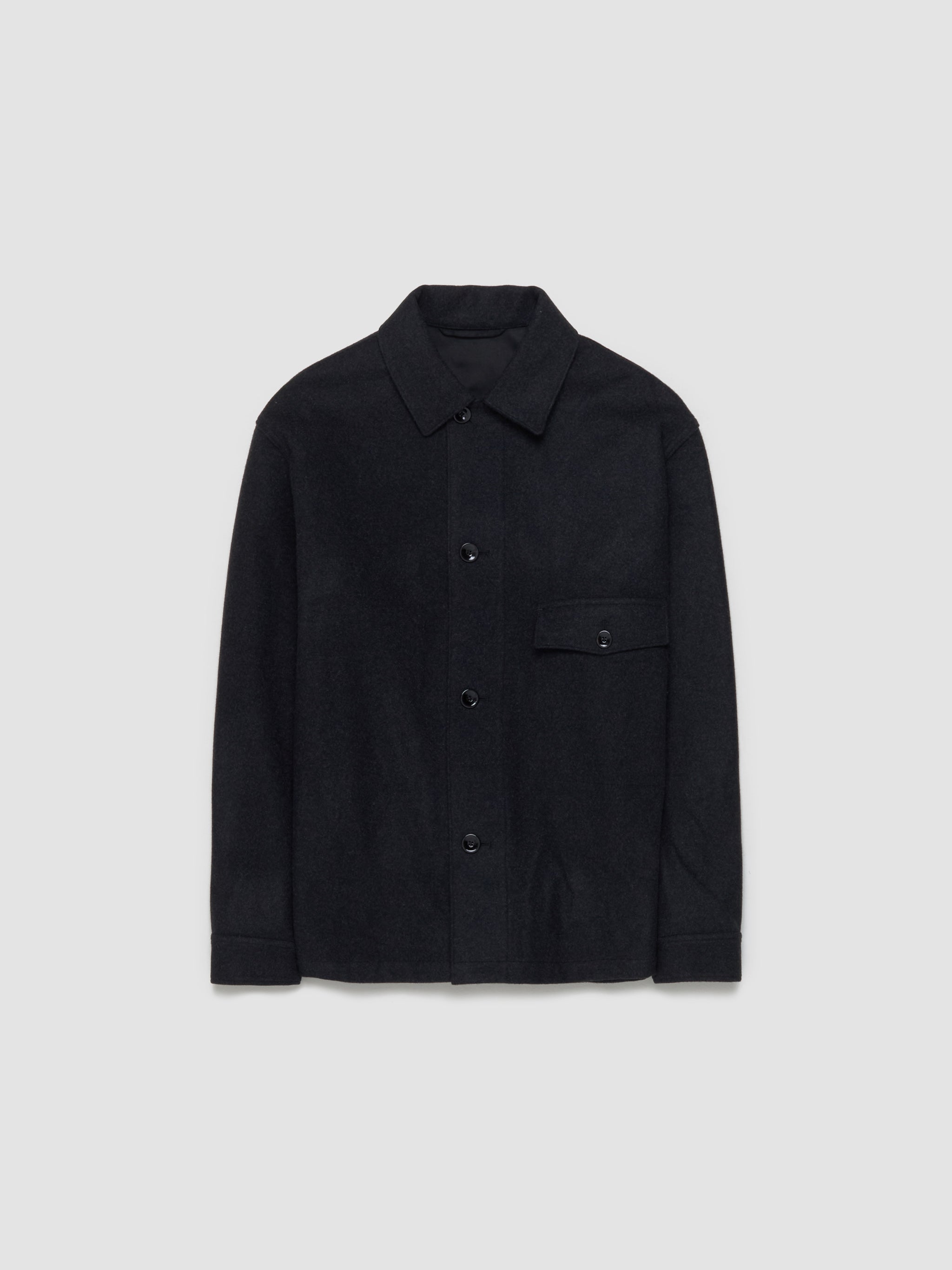 One Pocket Overshirt in Ash Black