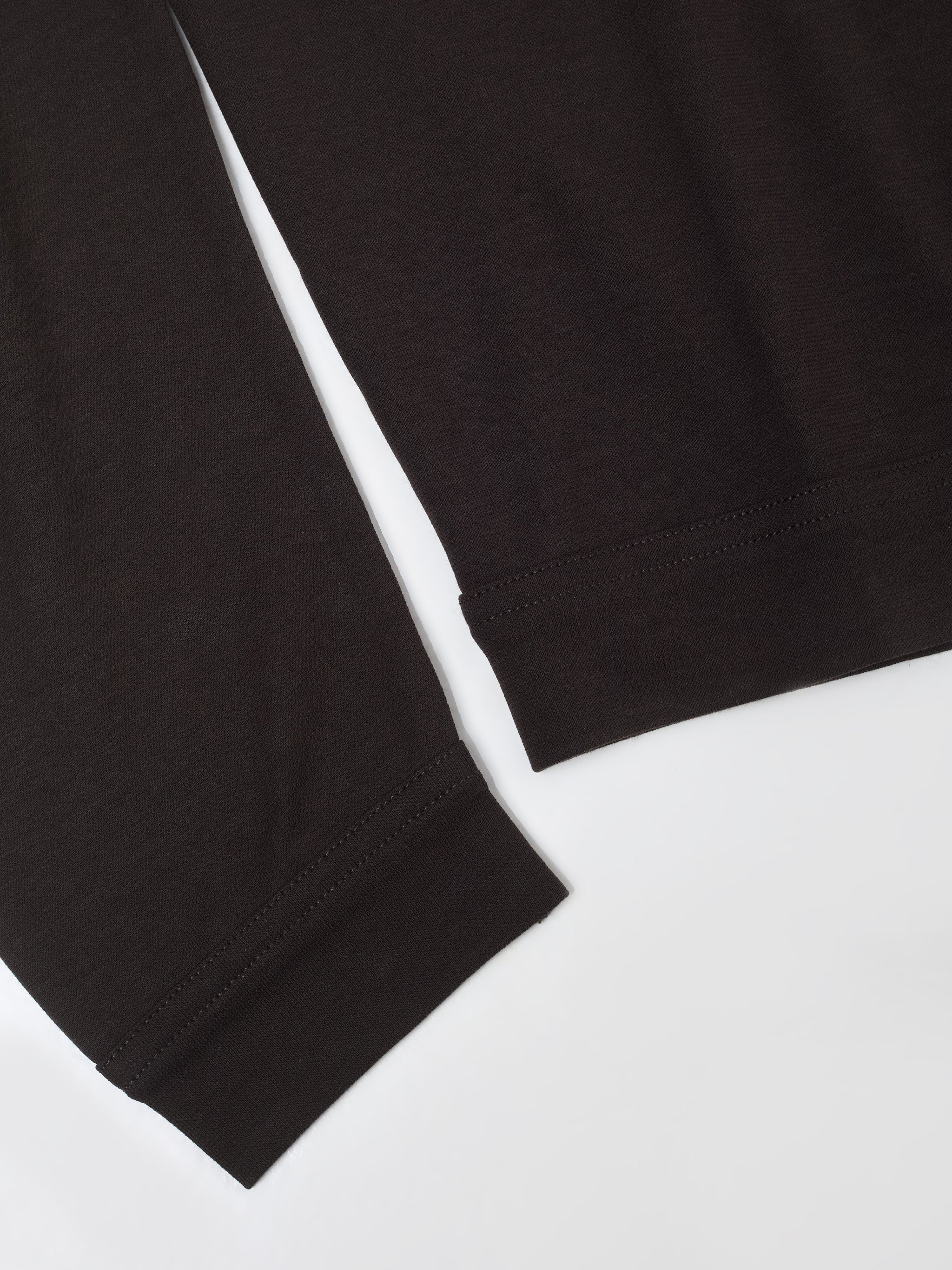 Mock Neck Long Sleeve T-Shirt in Dark Espresso