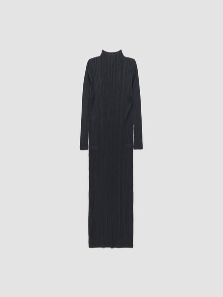 PLEATS PLEASE Issey Miyake - Pleated Long Sleeved Dress in Black - PP48JH135 Voo Store PLEATS PLEASE Issey Miyake - Pleated Long Sleeved Dress in Black - PP48JH135 Voo Store