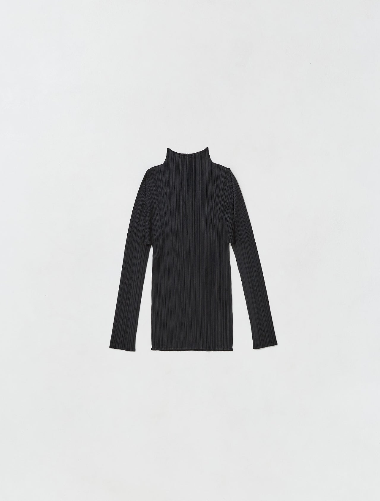 Pleated Long Sleeved Shirt in Black