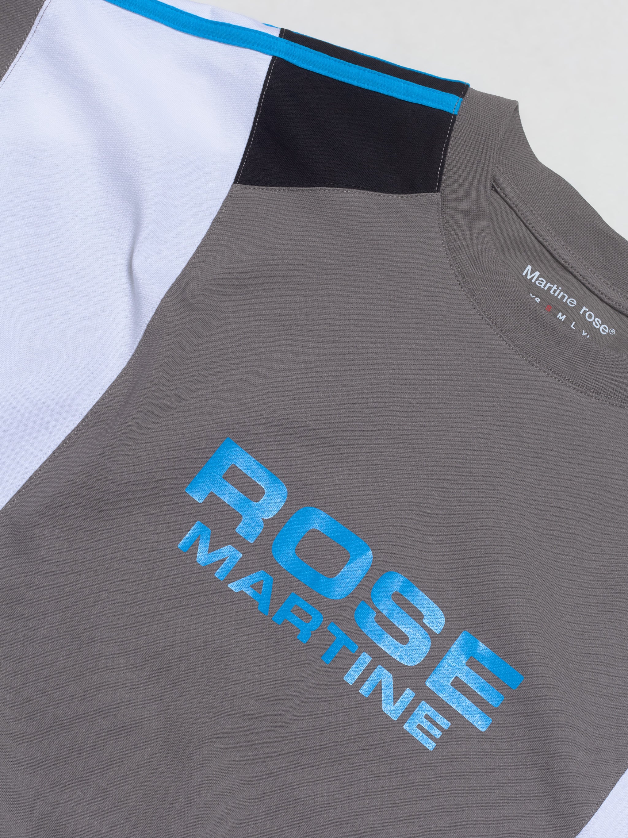 Oversized Panelled T-Shirt in Grey