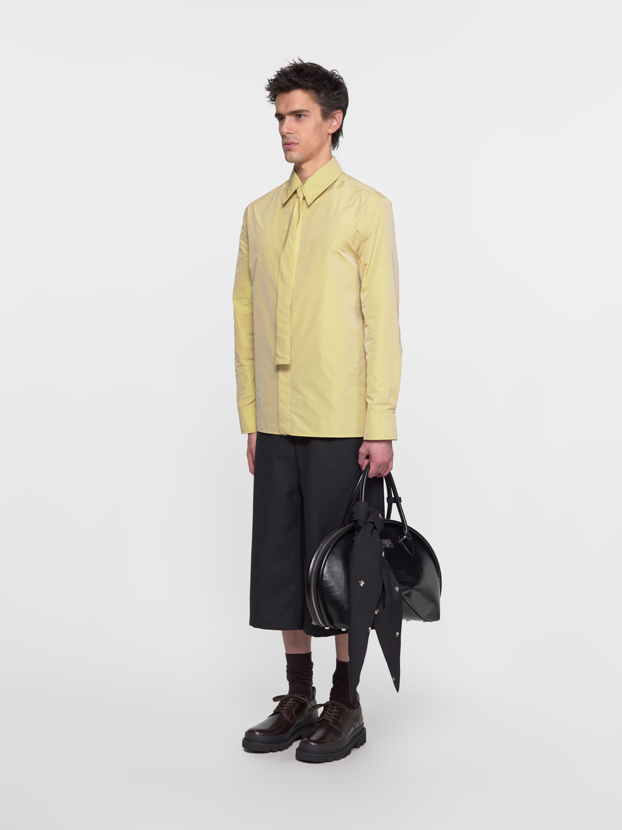 Gale Long Shorts in Black Wool
