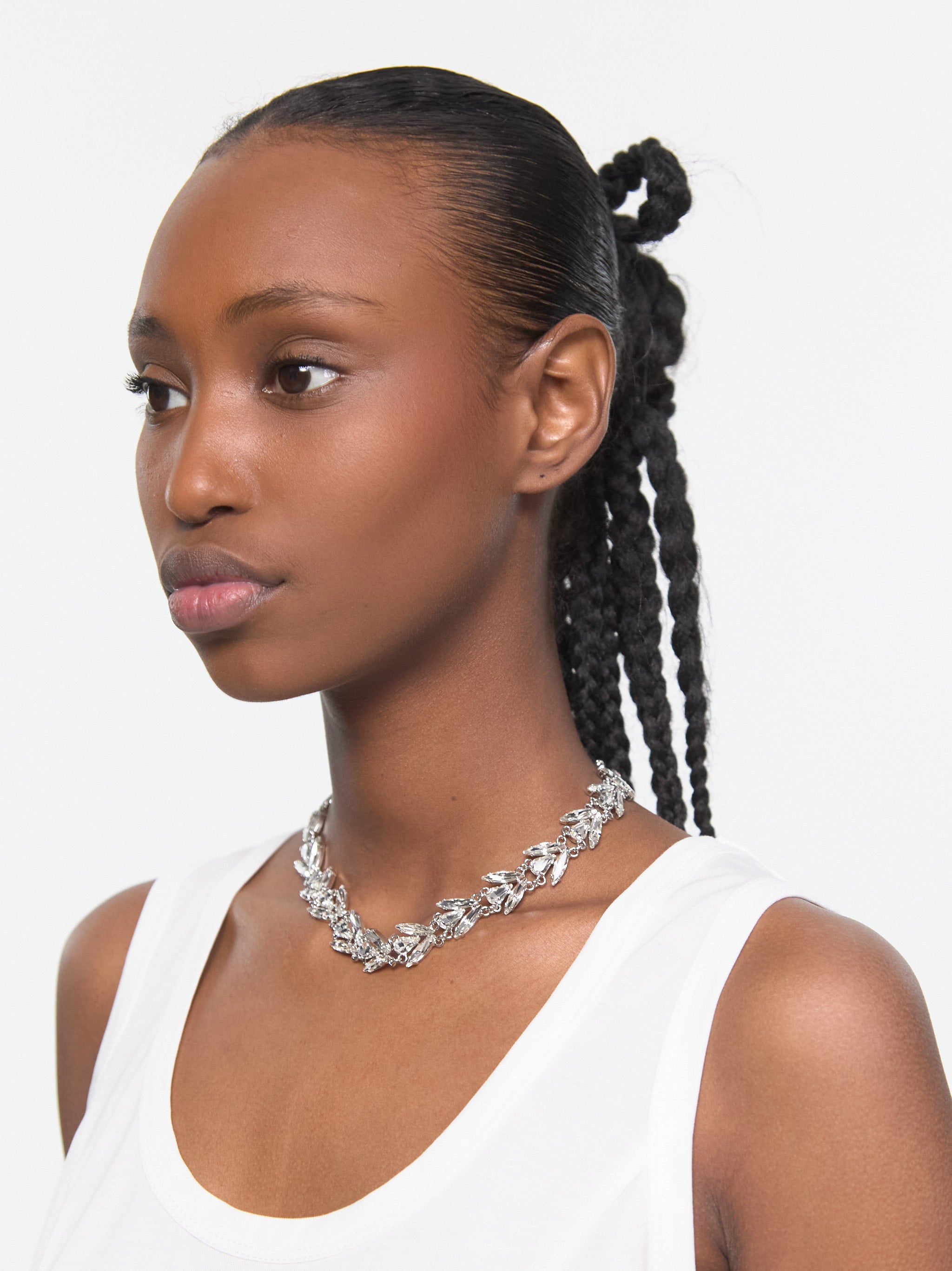 Floret Necklace in Crystal