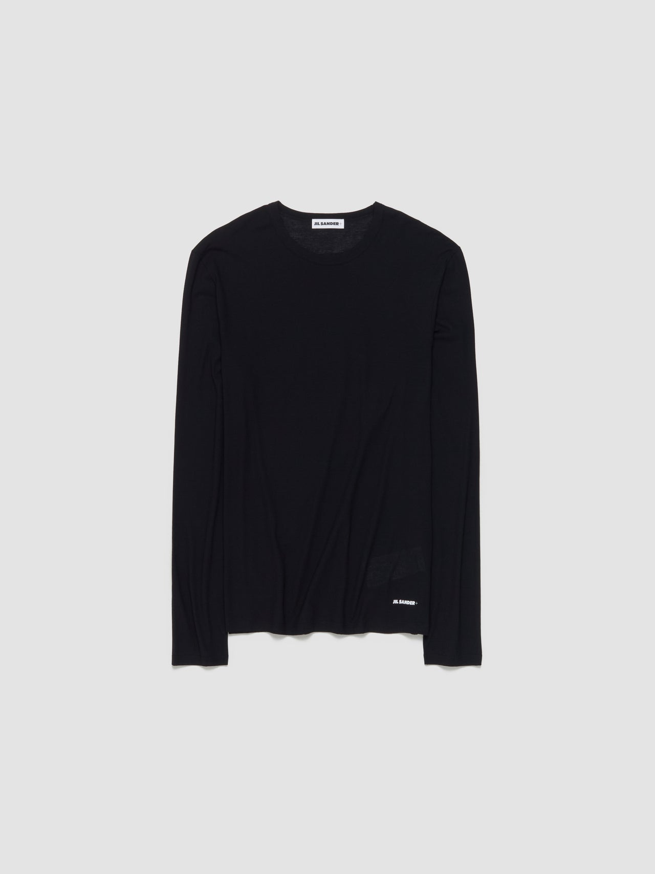 Crewneck Longsleeve T-Shirt in Black