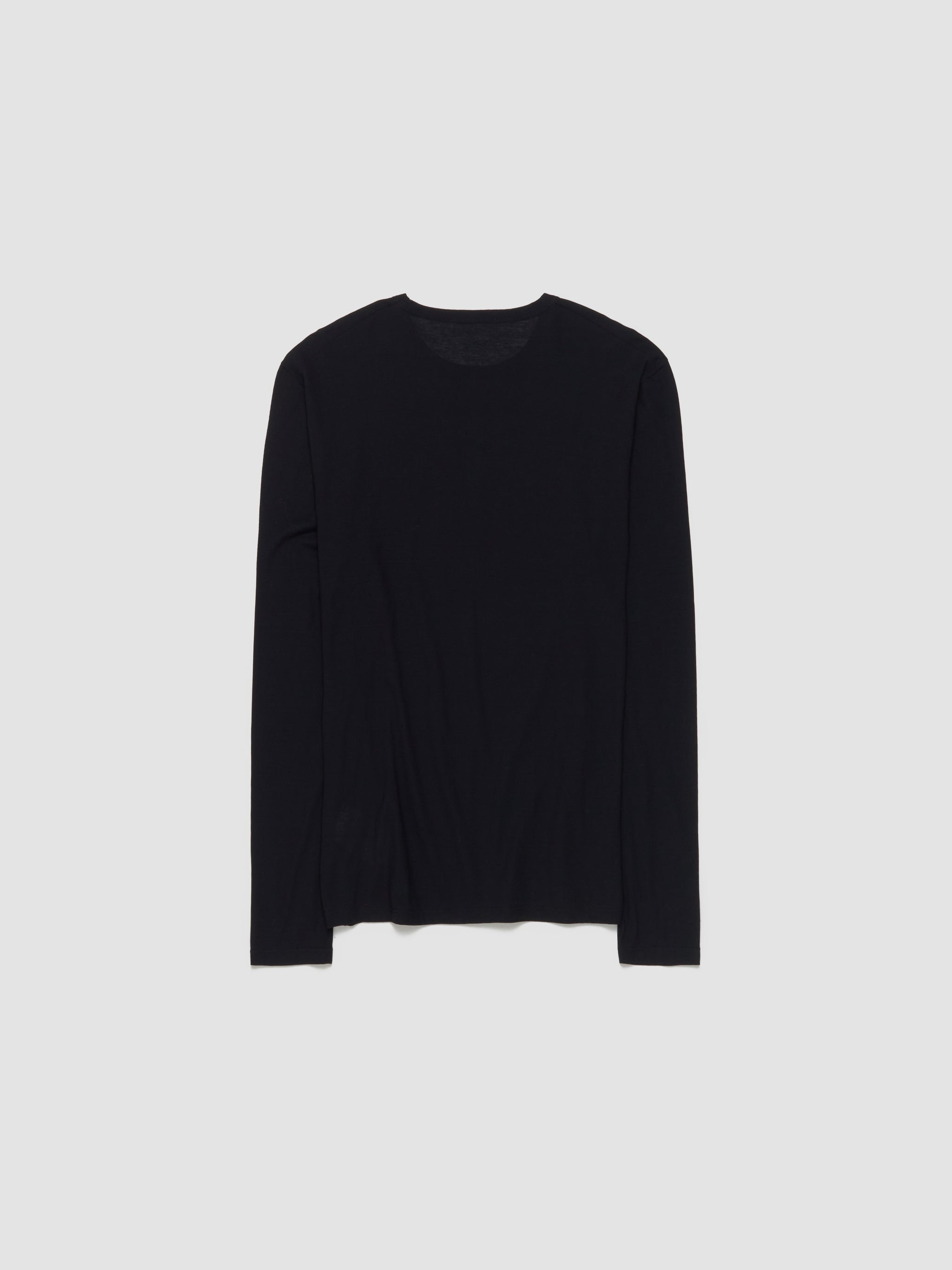 Crewneck Longsleeve T-Shirt in Black