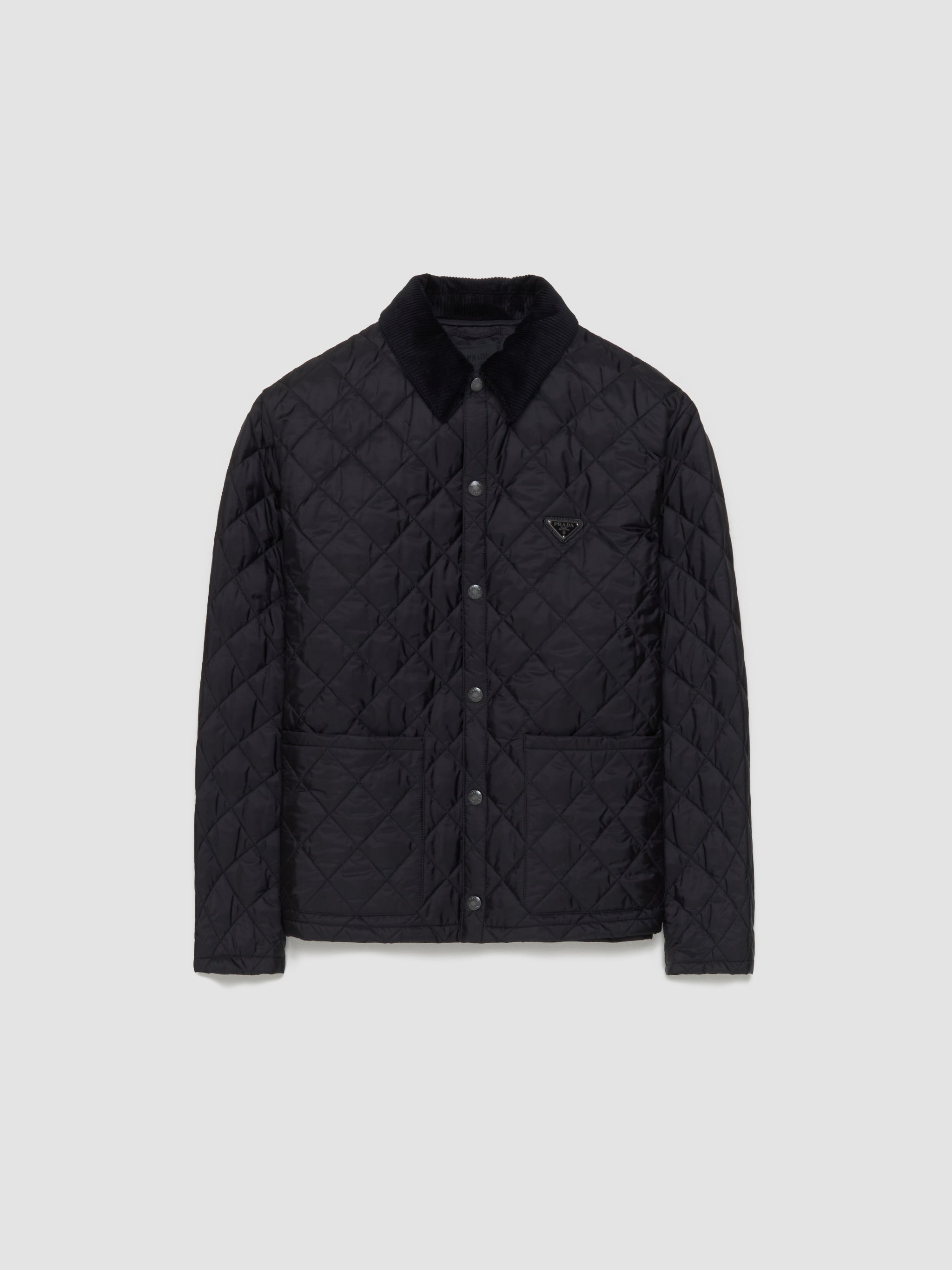 Re-Nylon Quilted Jacket in Black