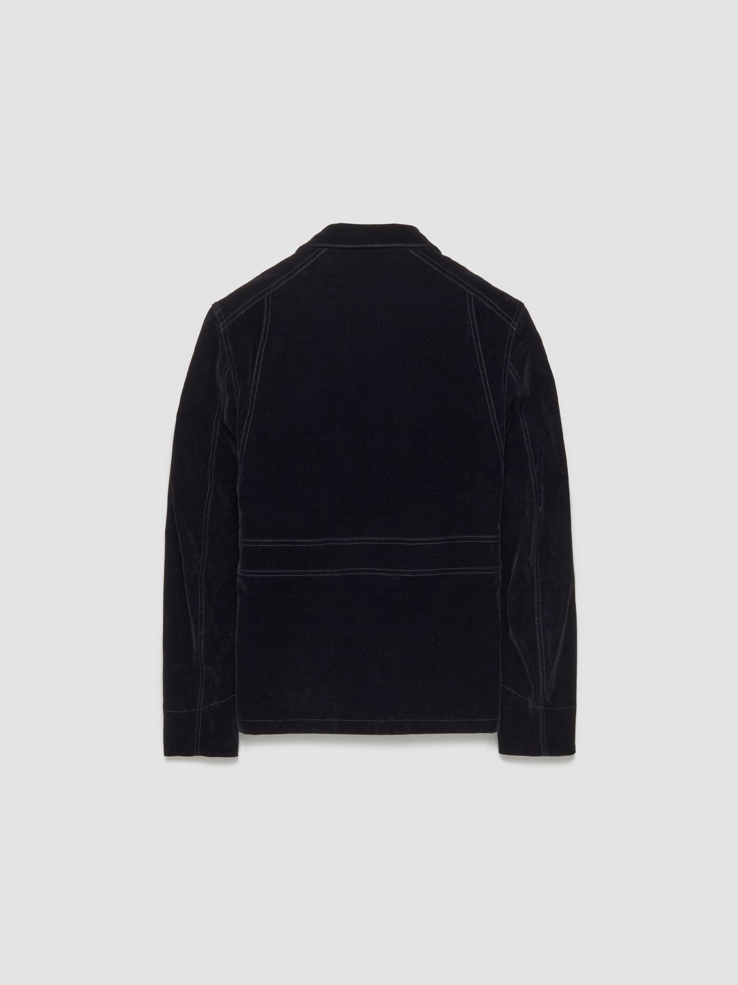 Velvet Denim Blouson in Black