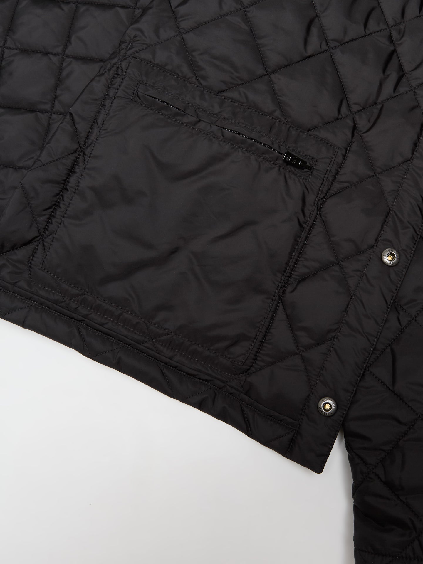 Re-Nylon Quilted Jacket in Black