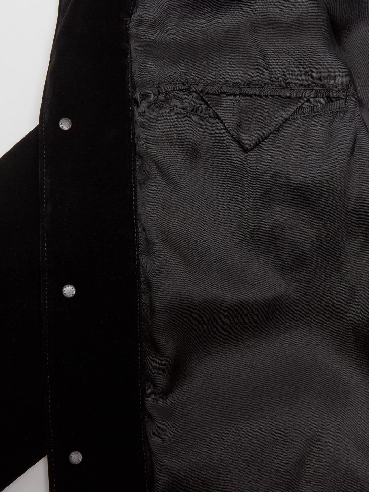 Velvet Denim Blouson in Black