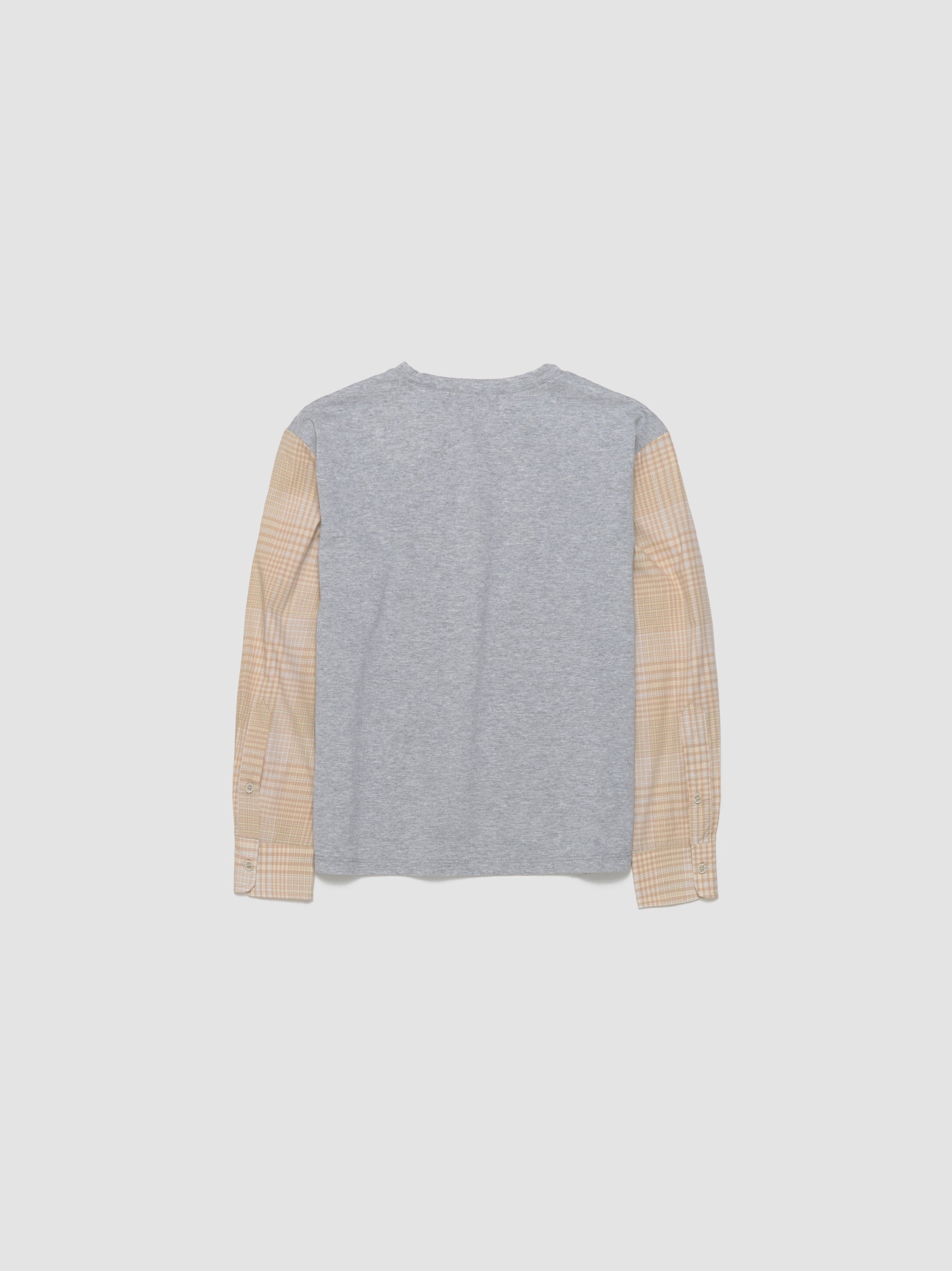 Riviera Long Sleeve T-Shirt in Grey-Brown