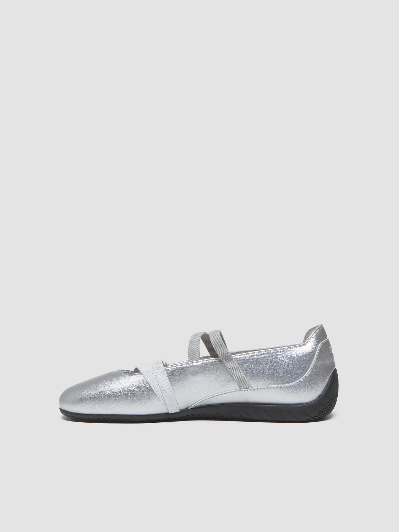 Speedcat Ballet Sneaker in Silver & White