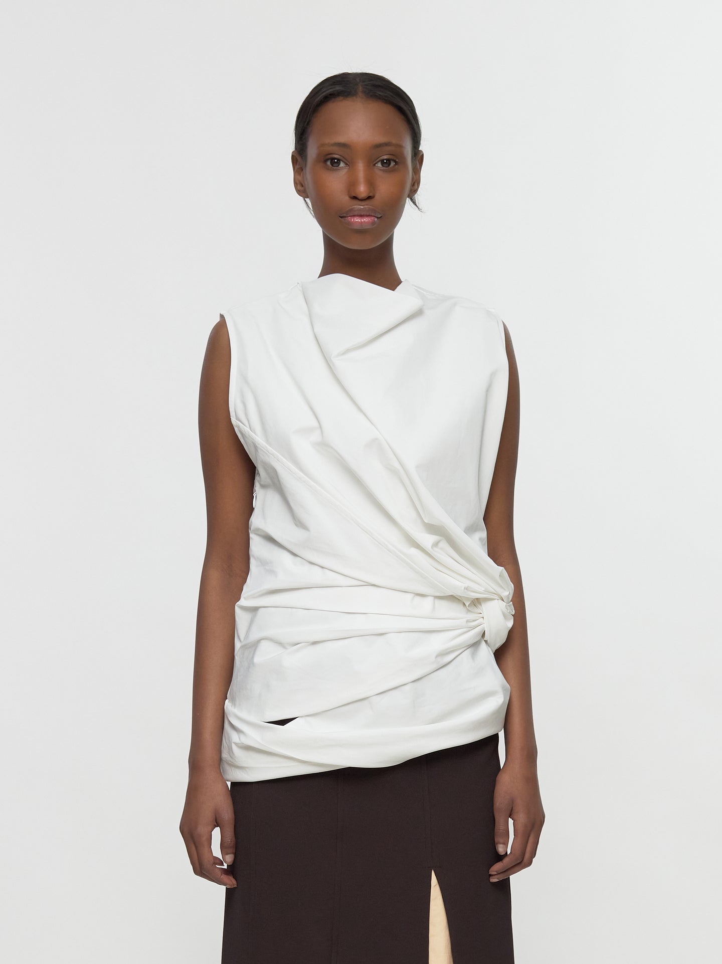 Drape Top in Optic White