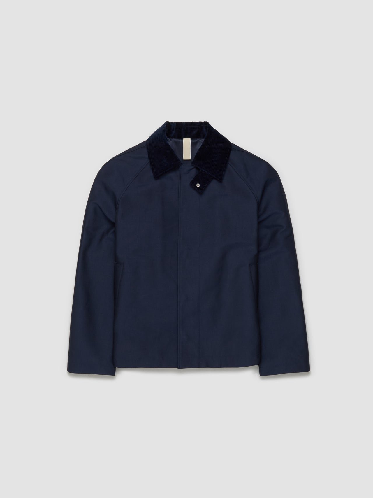 Short Raglan Coat in Navy