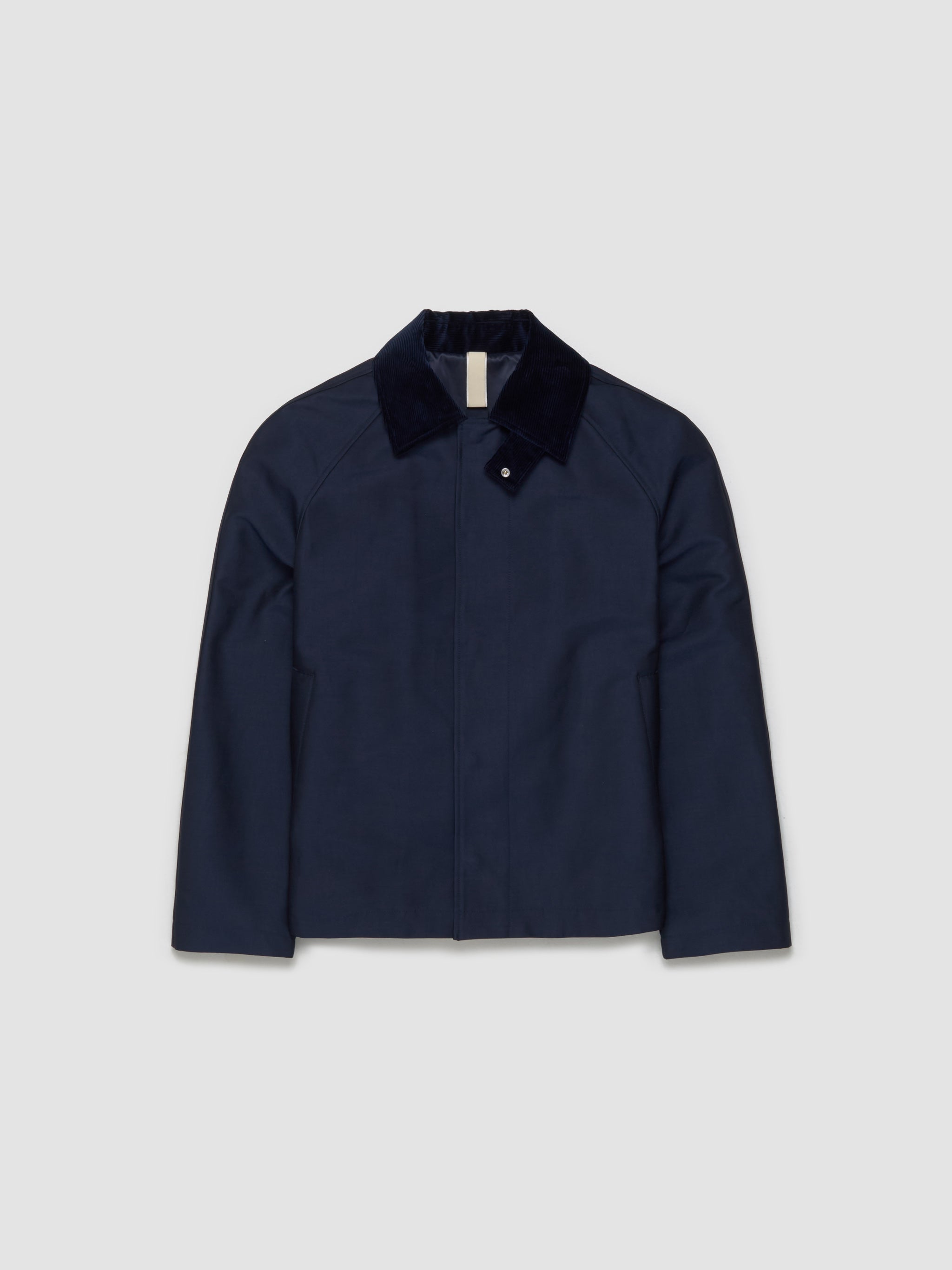 Short Raglan Coat in Navy