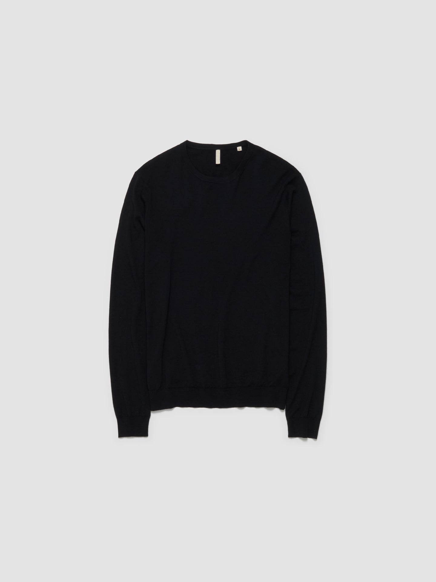 Merino Crew Sweater in Black