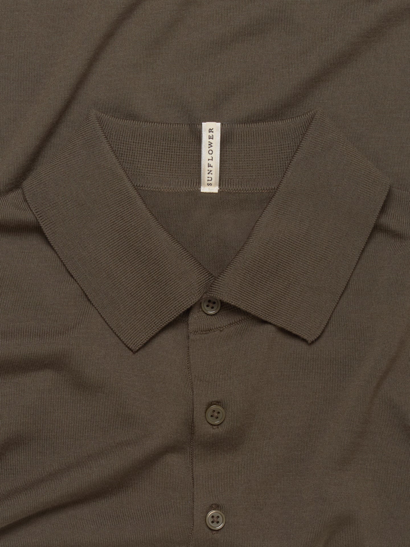 Merino Polo Longsleeve in Army