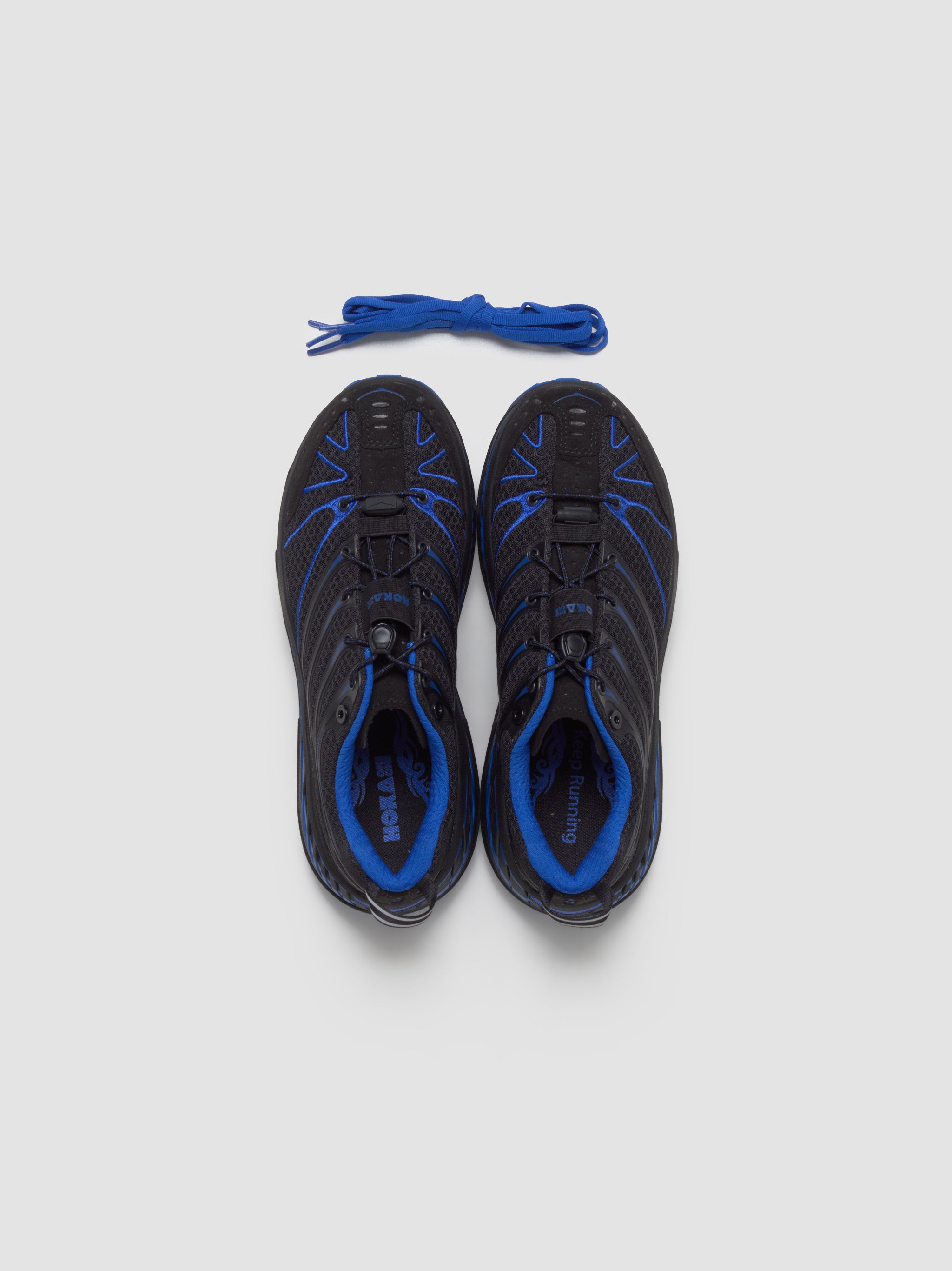 HOKA - Stinson Evo OG Sneaker in Black & Ultramarine