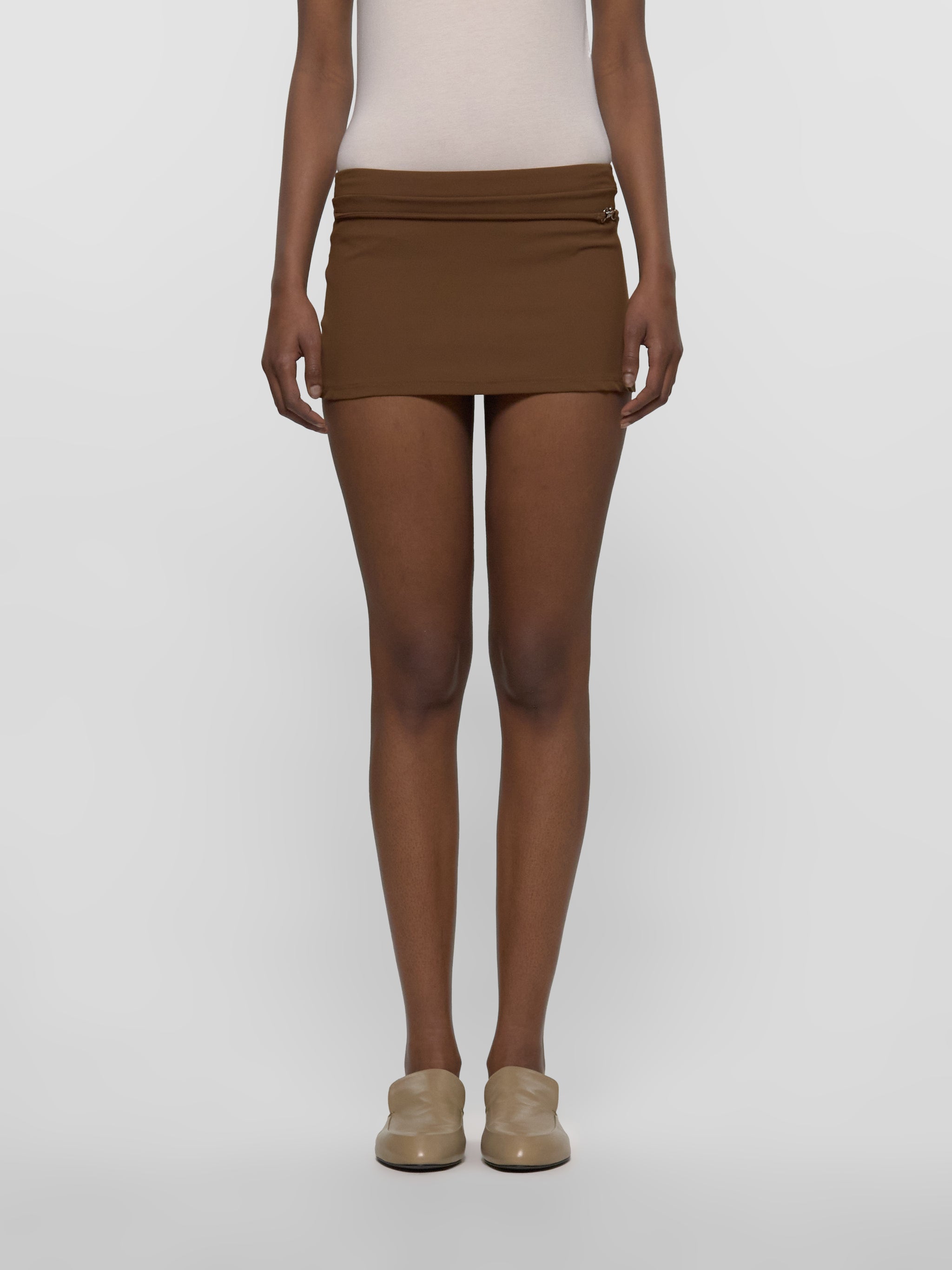 Carolina Mini Skirt in Brown