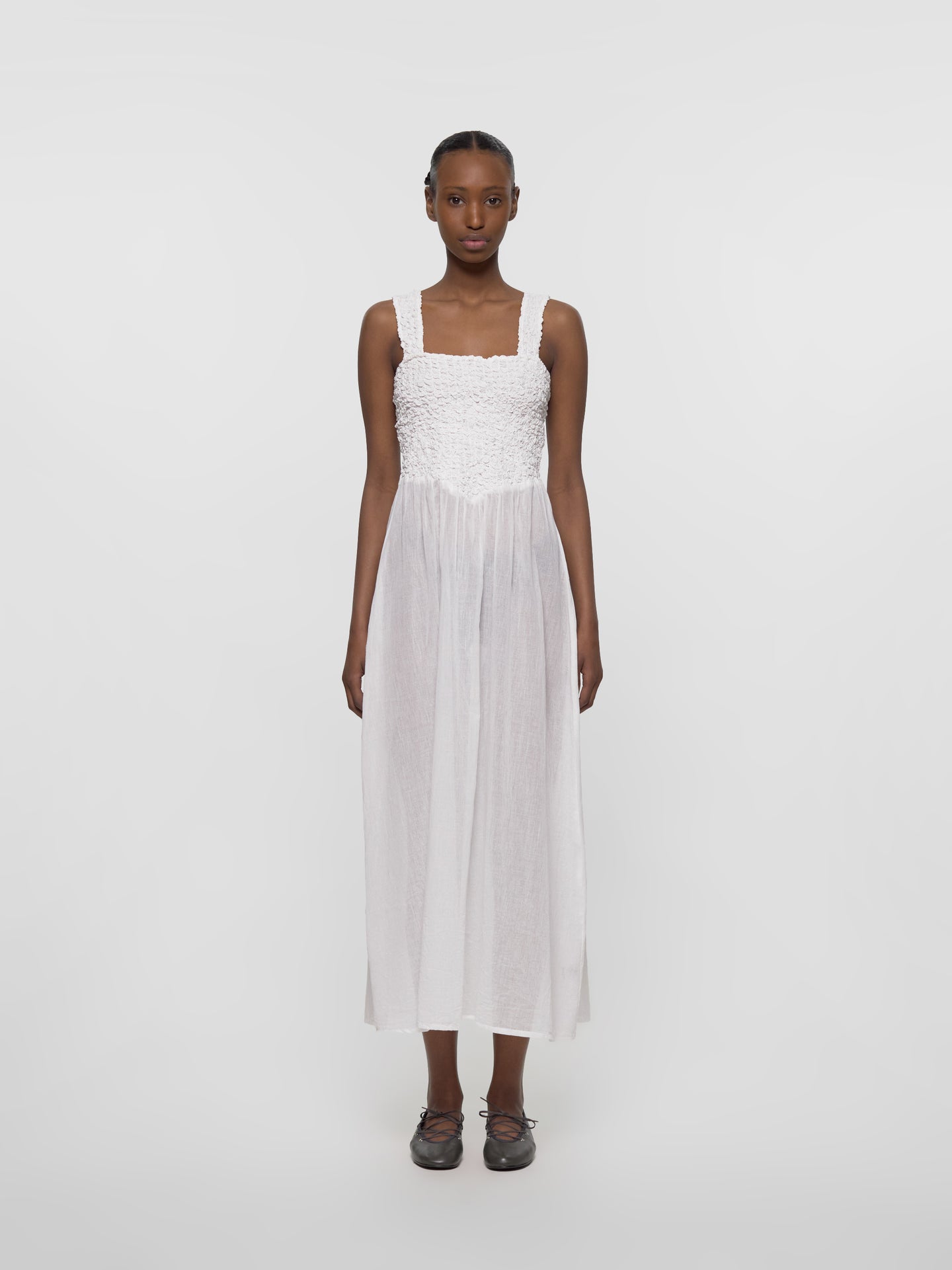 Fole Maxi Dress in White