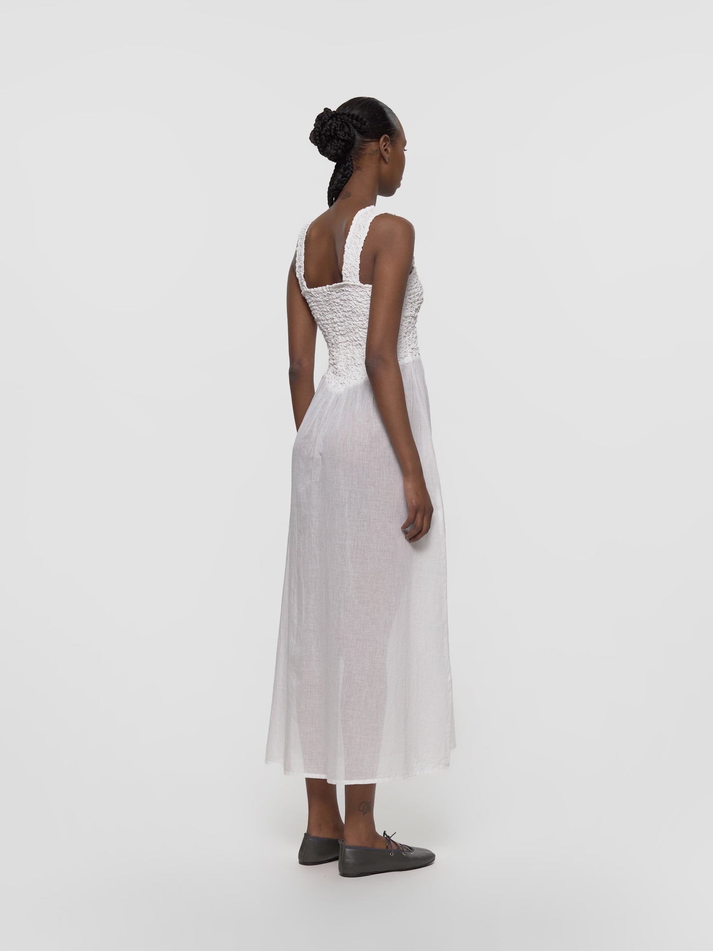 Fole Maxi Dress in White