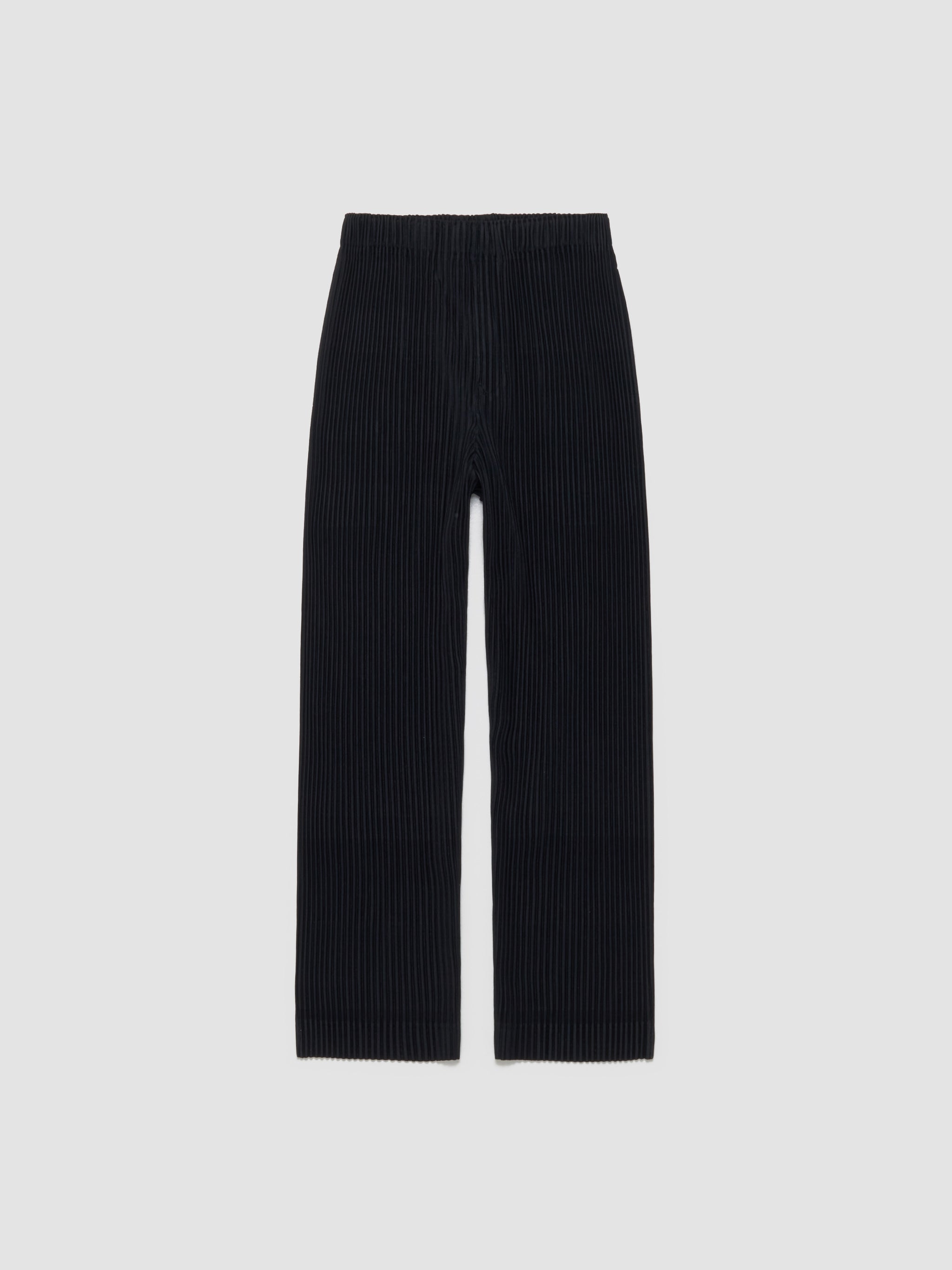 Pleated Basic Trousers in Black