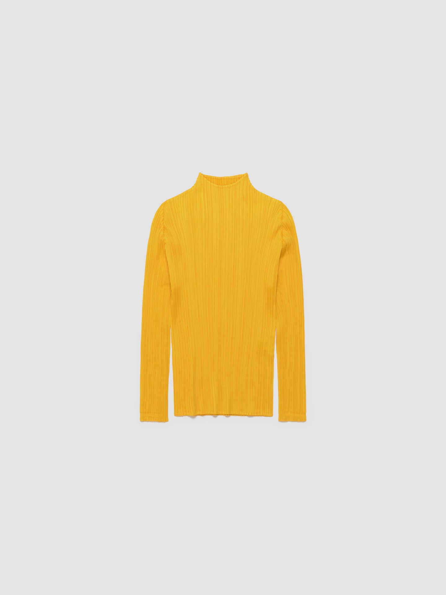 Pleated Long Sleeved Shirt in Yellow