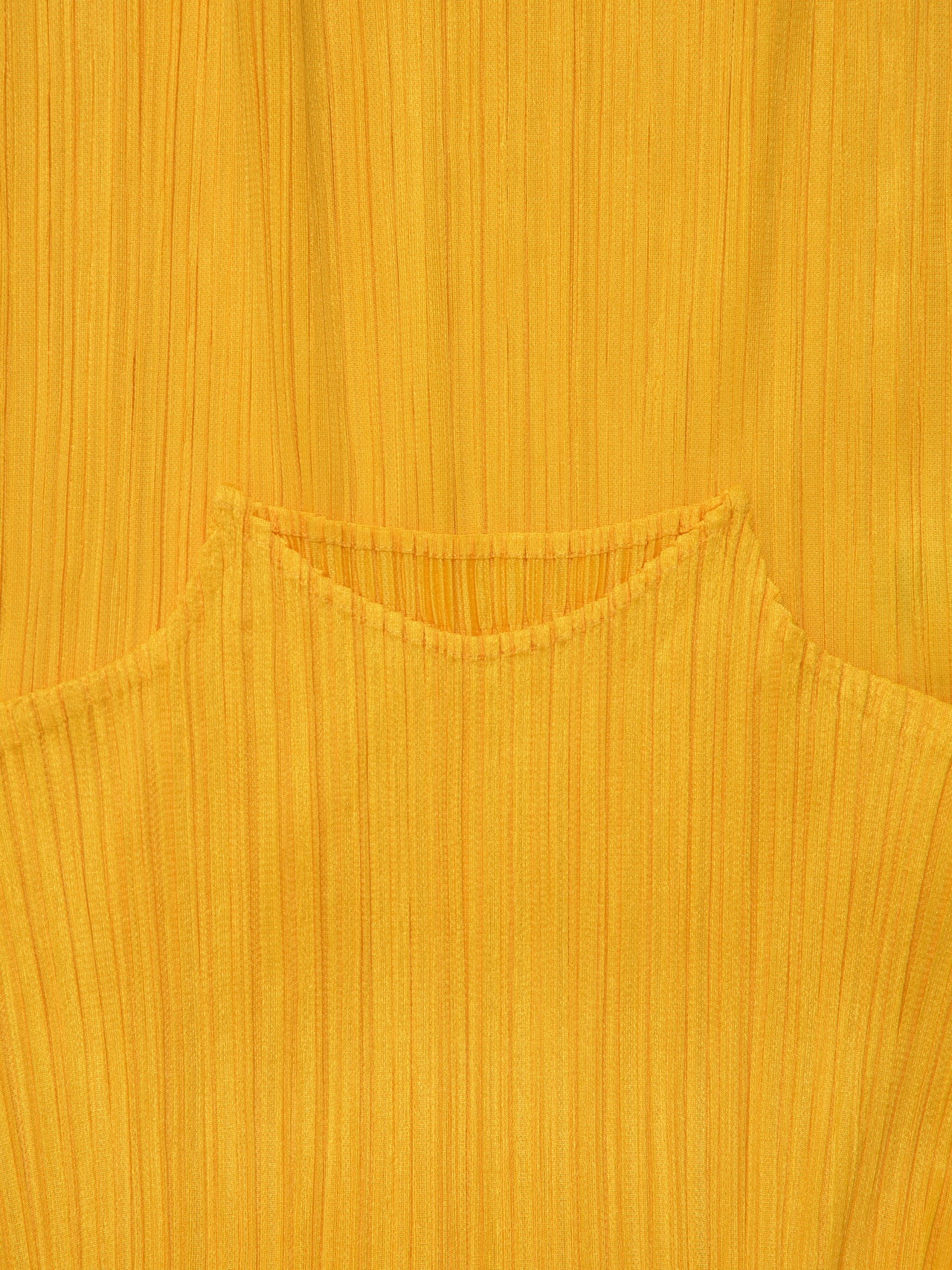 Pleated Long Sleeved Shirt in Yellow