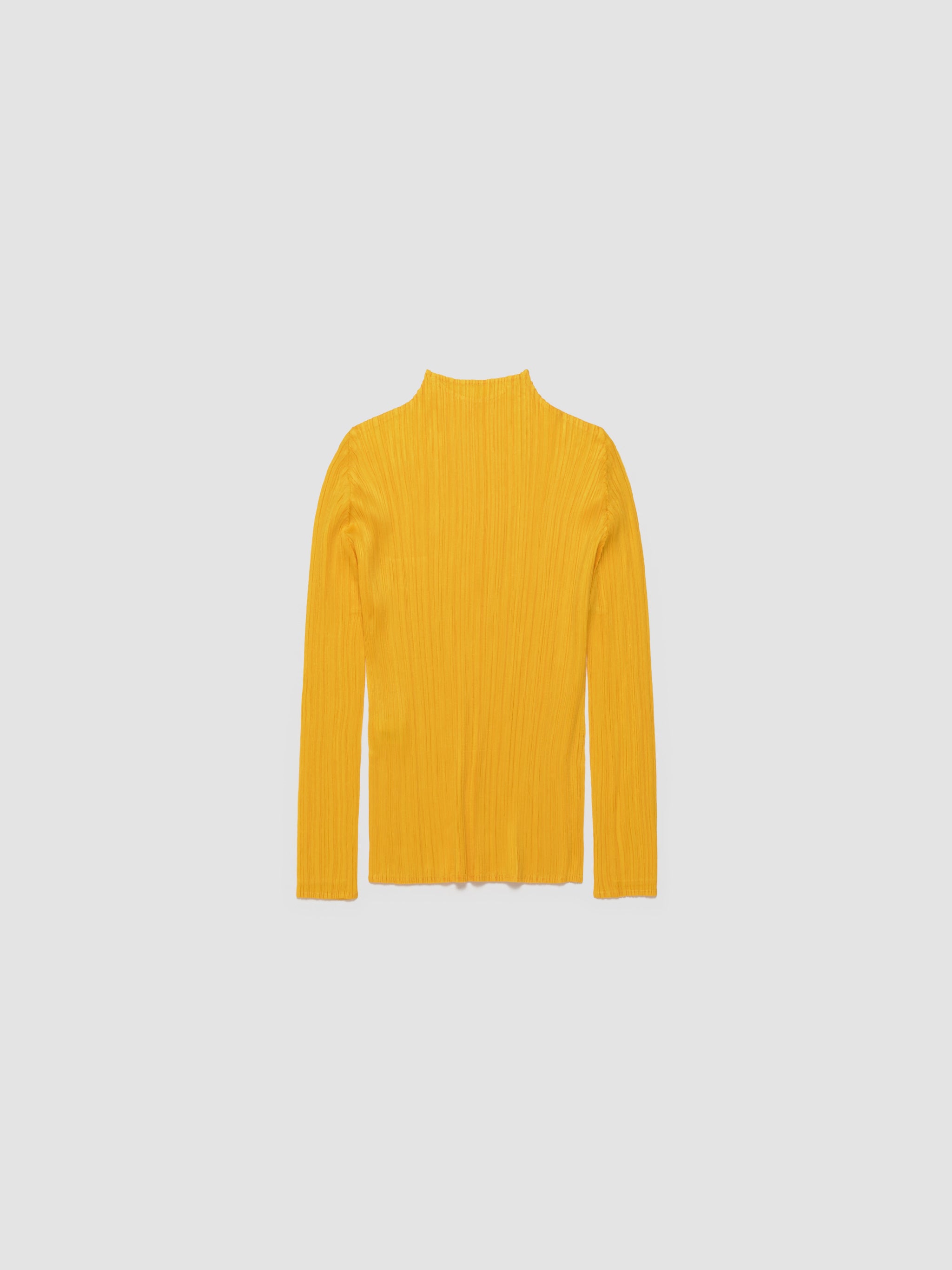 Pleated Long Sleeved Shirt in Yellow