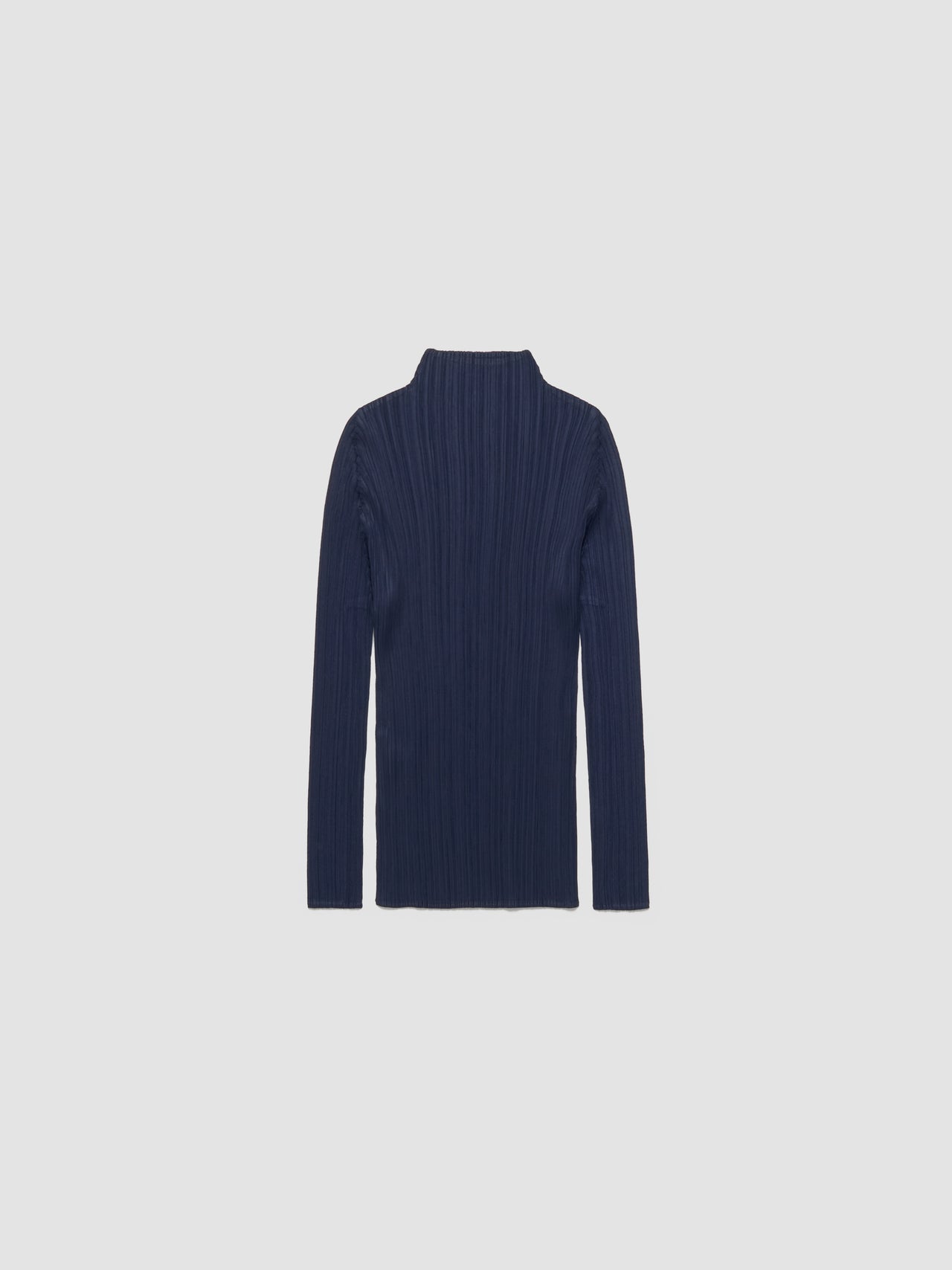 Pleated Long Sleeved Shirt in Navy