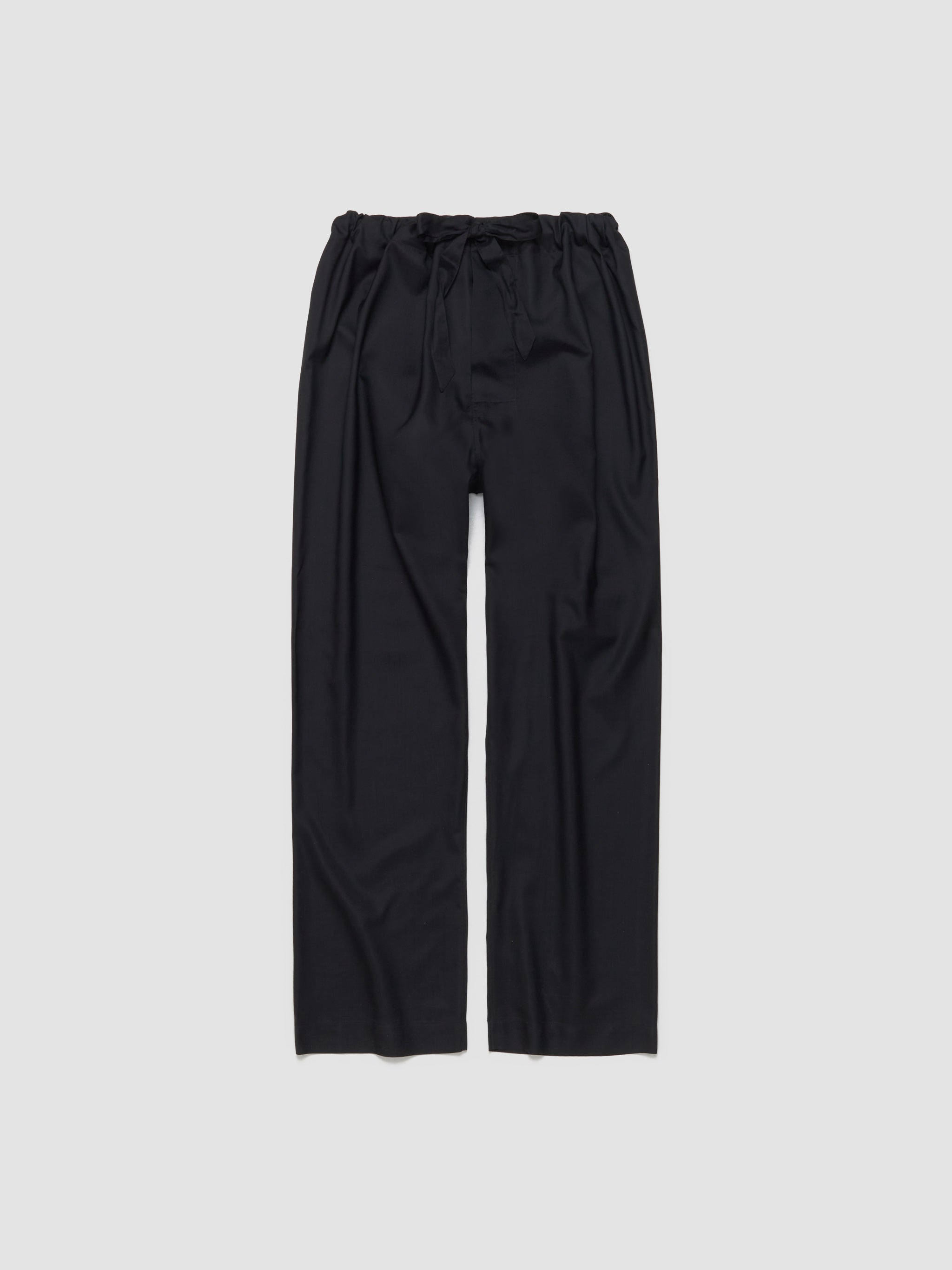 Tie Waist Trousers in Black