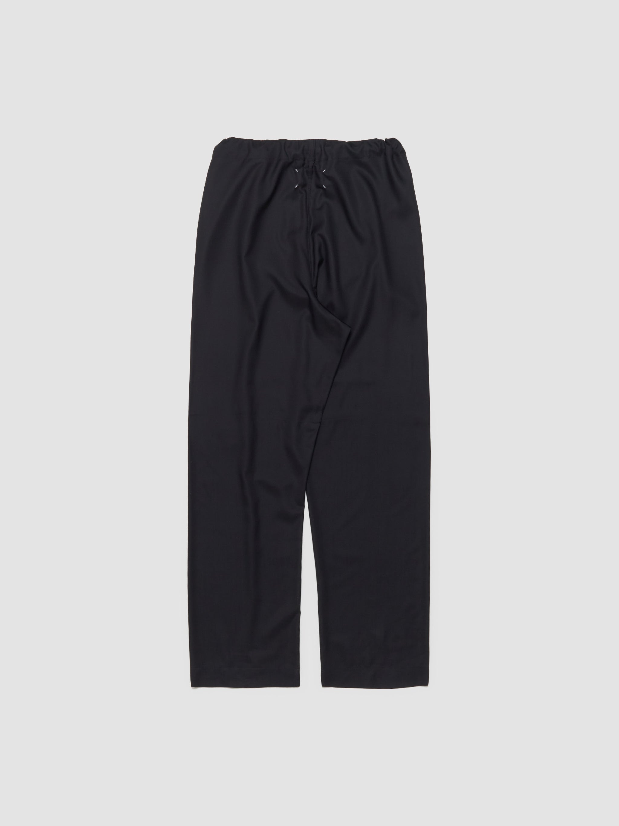 Tie Waist Trousers in Black