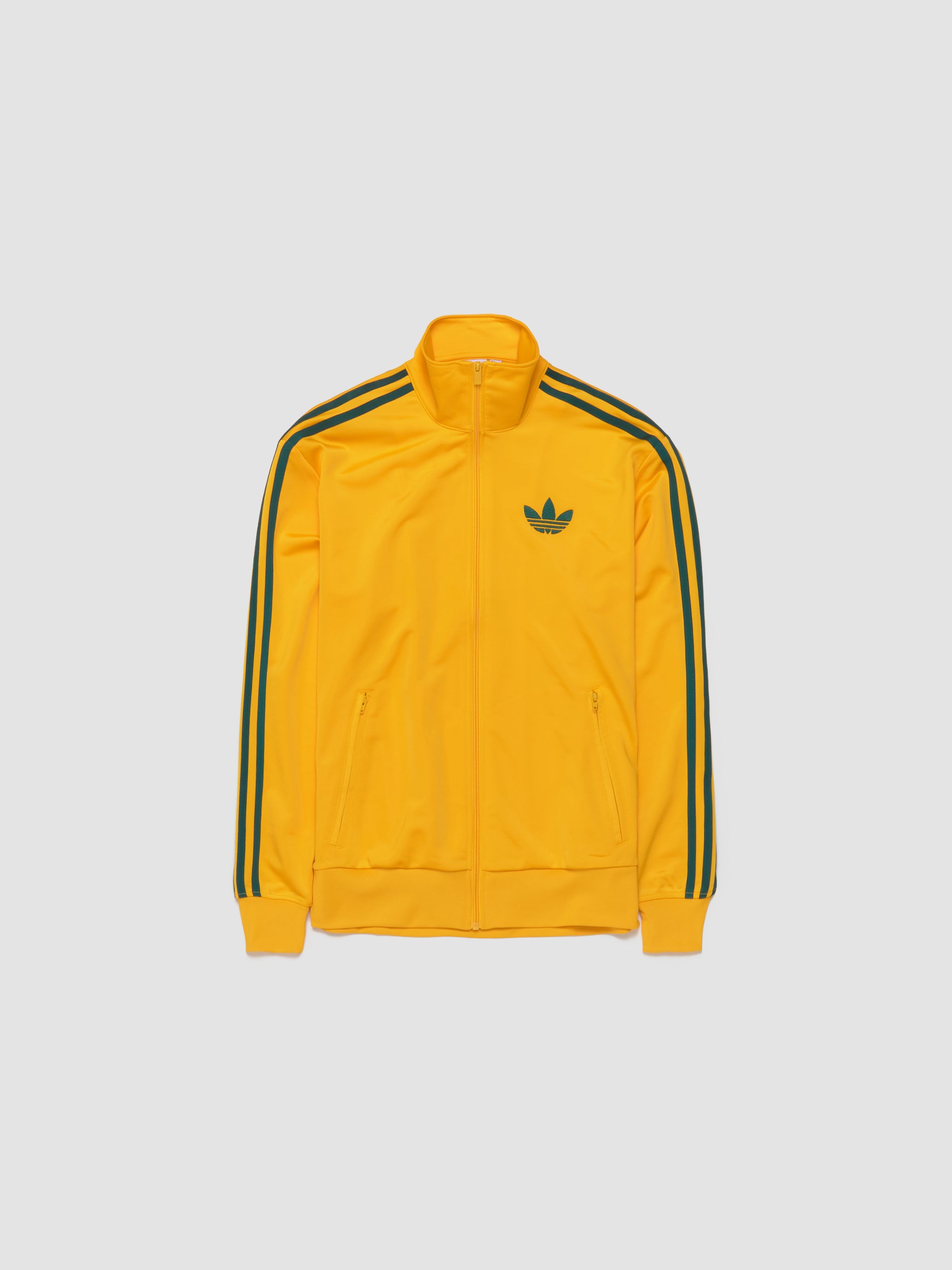 Firebird Loose Track Top in Crew Yellow & Collegiate Green