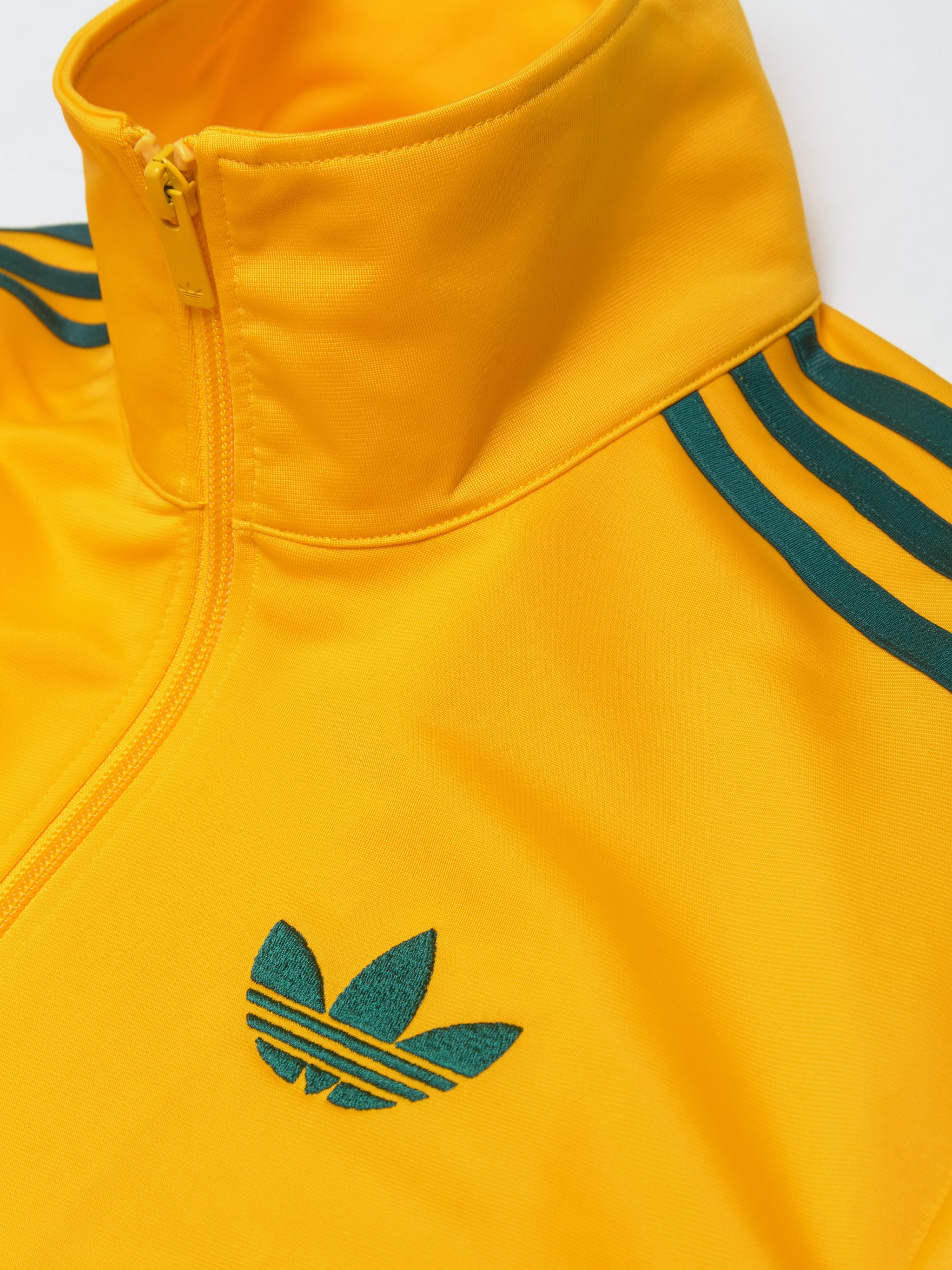Firebird Loose Track Top in Crew Yellow & Collegiate Green
