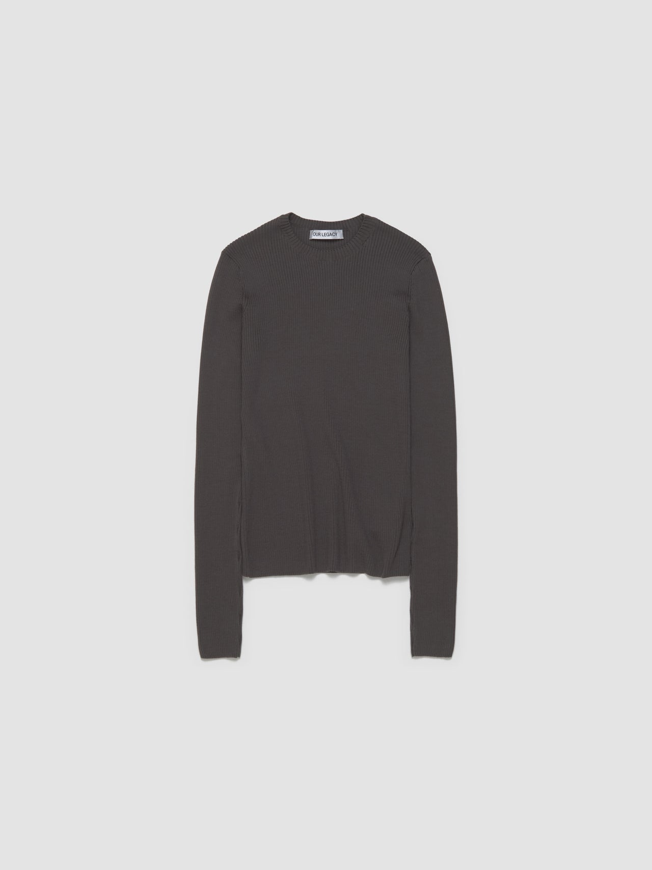 Compact Roundneck Sweater in Fog Clean