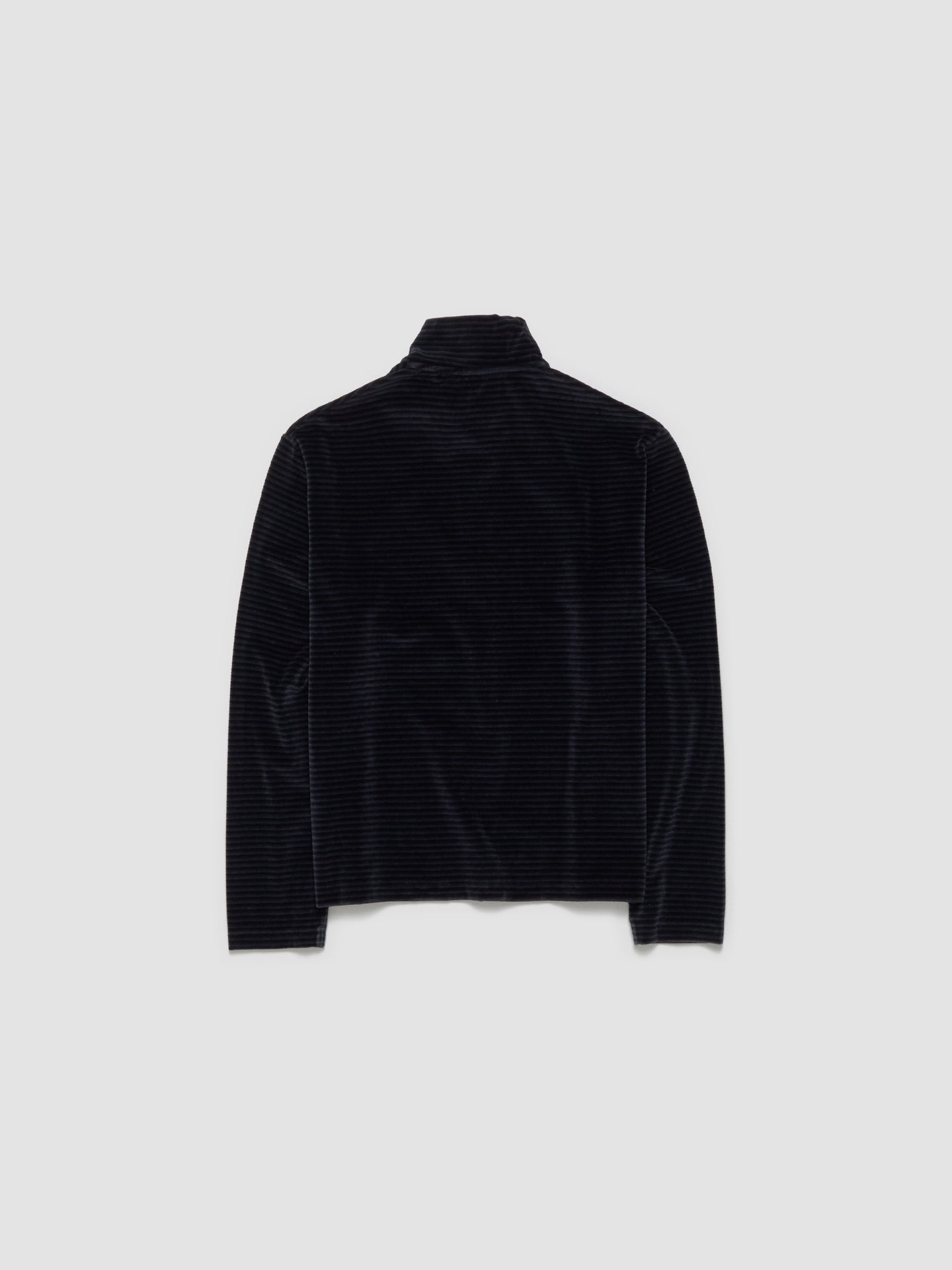 Shrunken Fullzip Polo in Phantom Stripe