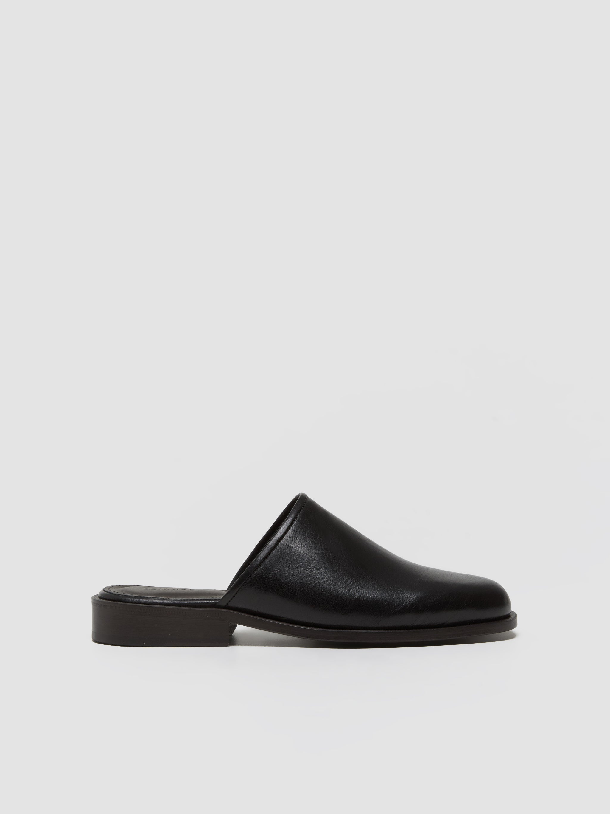 Square Mule Shoes in Black