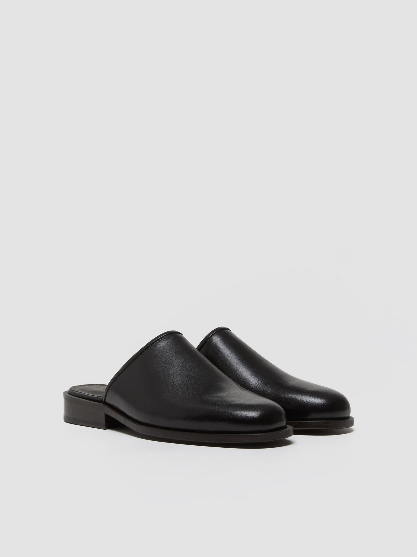 Square Mule Shoes in Black