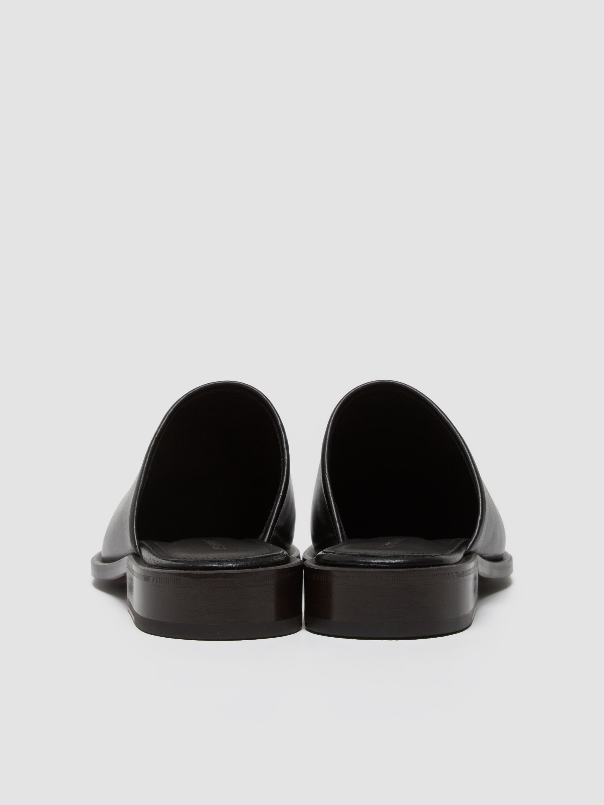 Square Mule Shoes in Black