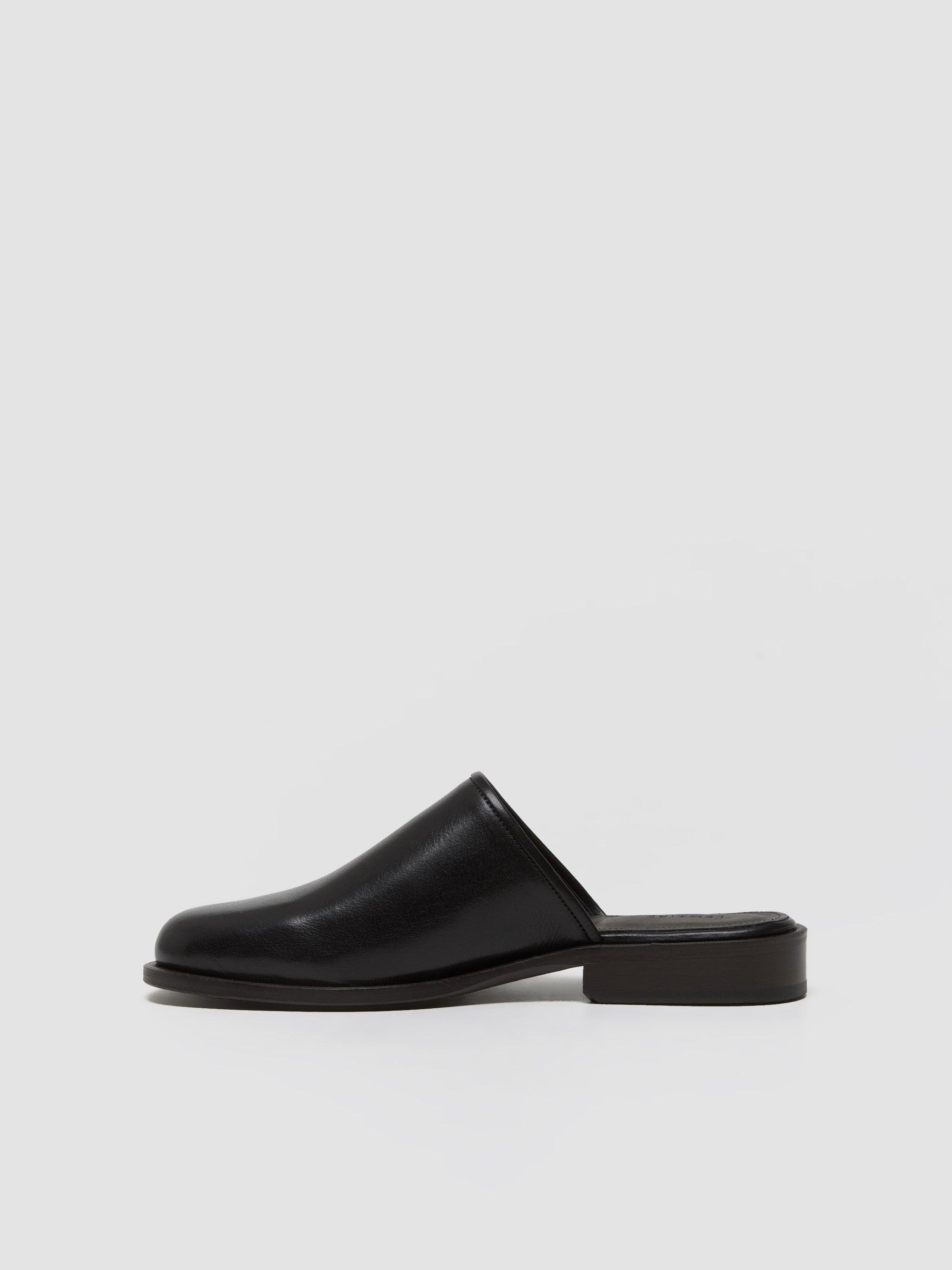 Square Mule Shoes in Black