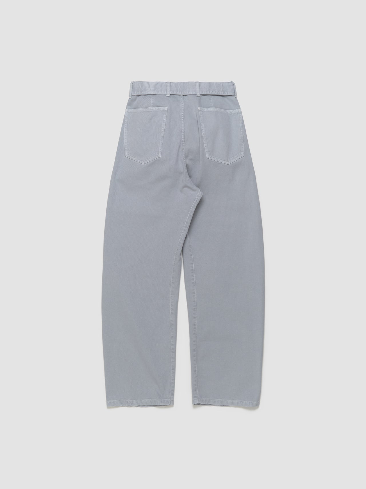 Twisted Belted Pants in Snowy Blue Grey