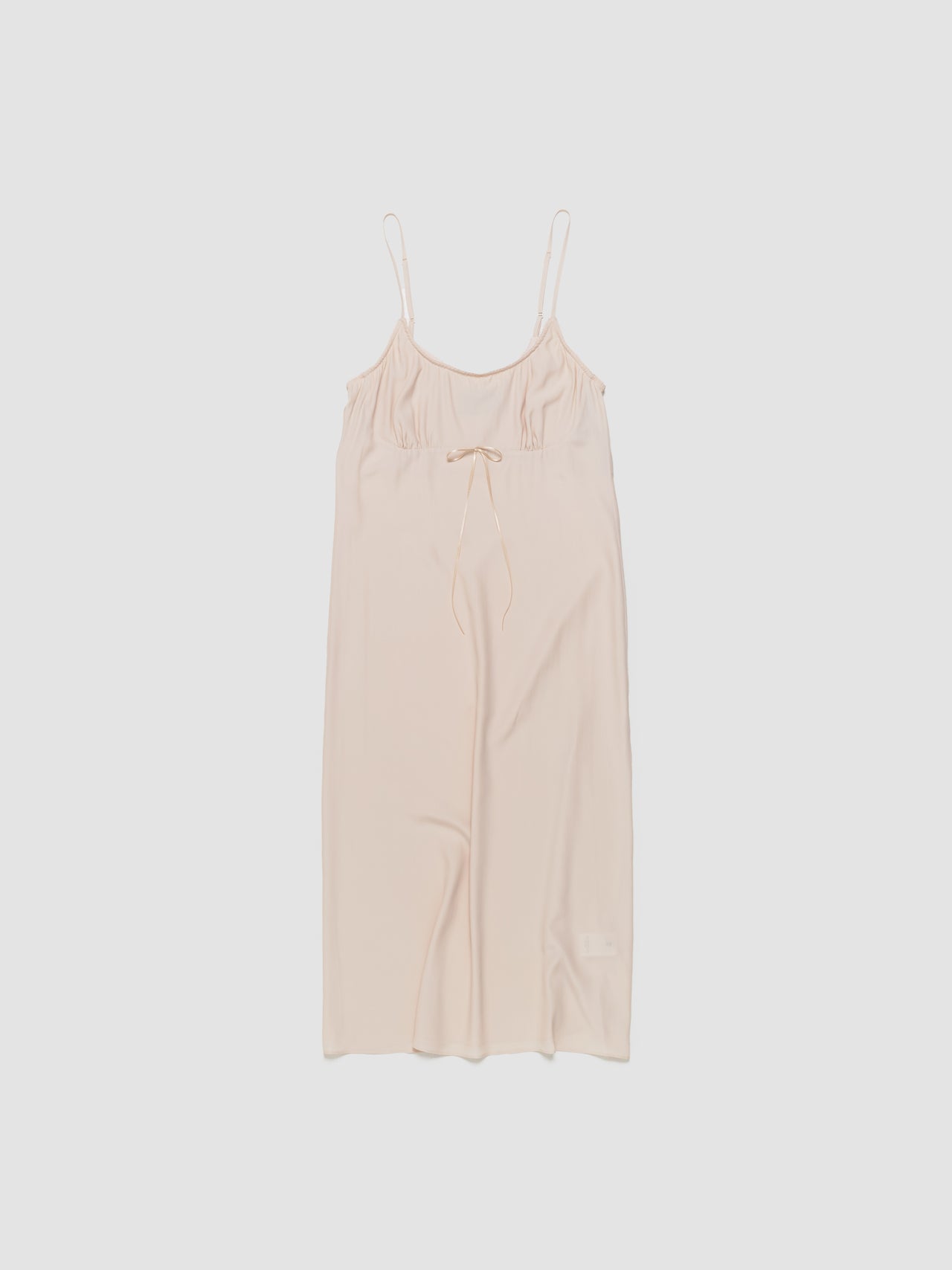 Negligee Bow Detail Slip Dress in Nude