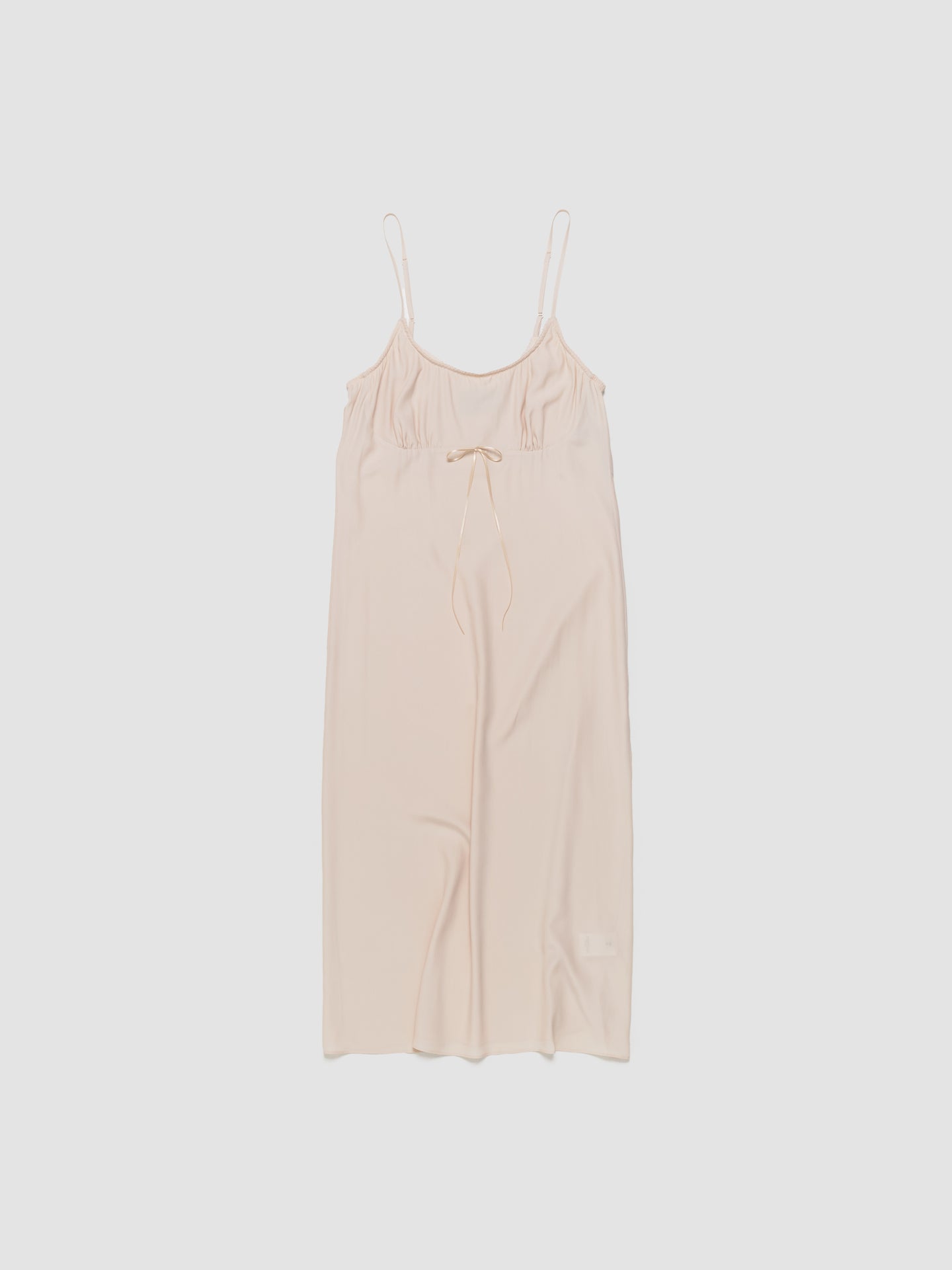 Negligee Bow Detail Slip Dress in Nude