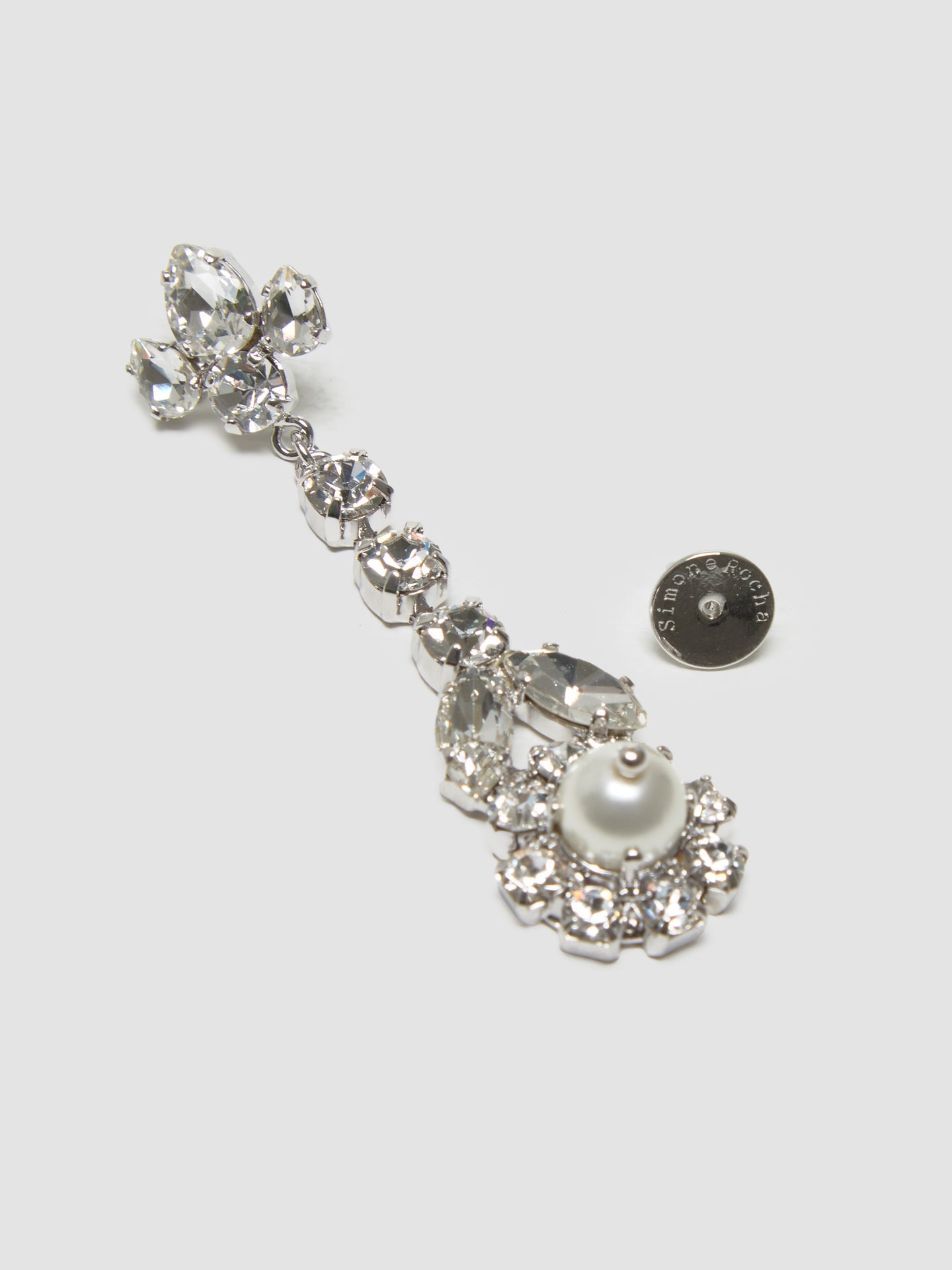 Victorian Drip Earrings in Pearl & Crystal