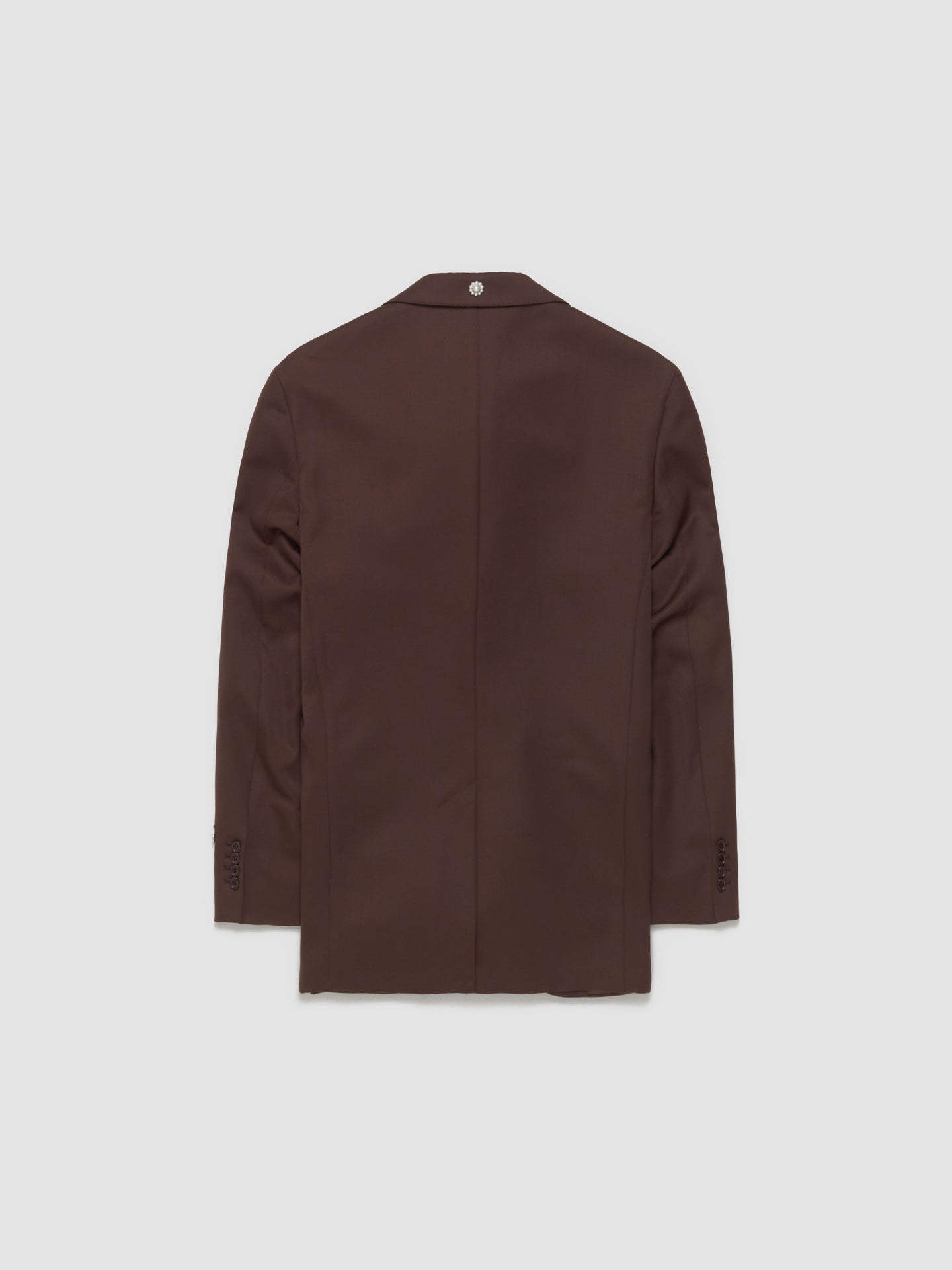 Relaxed Wide Peak Jacket in Chocolate