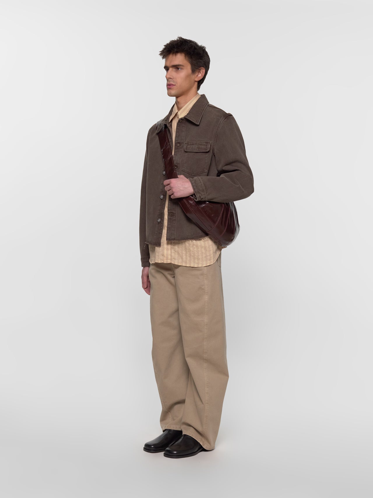 Cut Rebirth Jacket in Choco Overdye