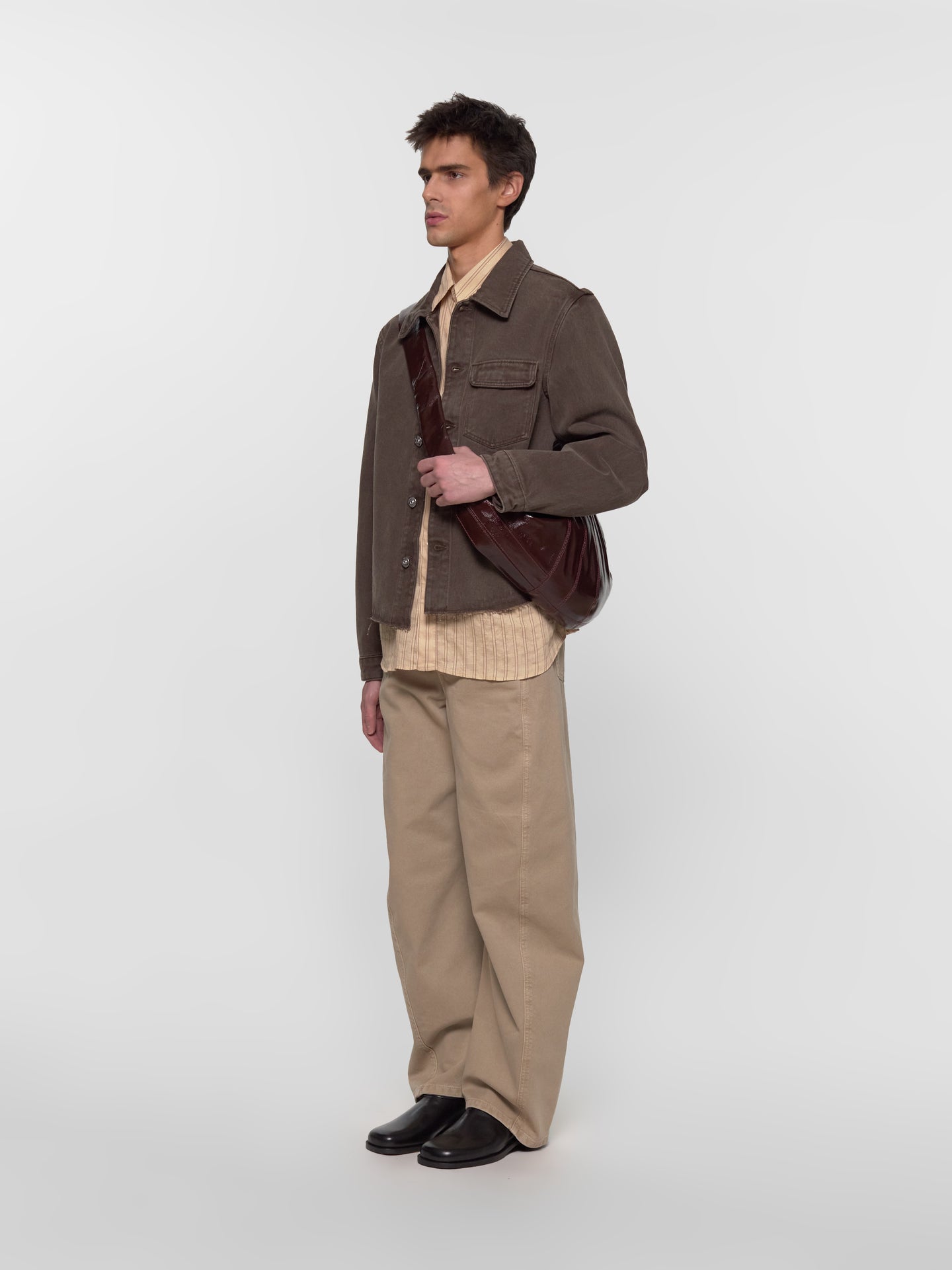 Cut Rebirth Jacket in Choco Overdye