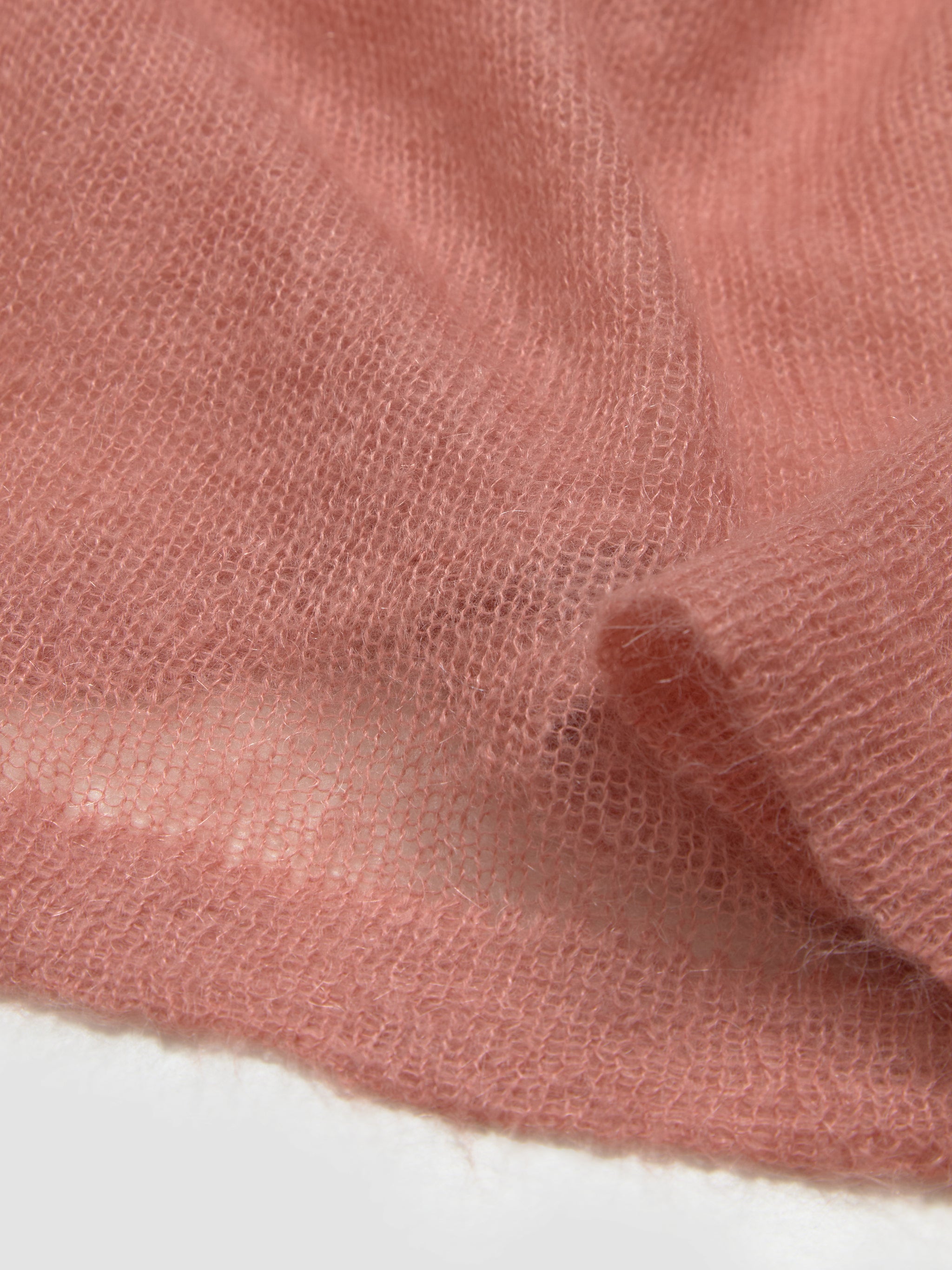 Les Sweater in Rose Sheer Mohair