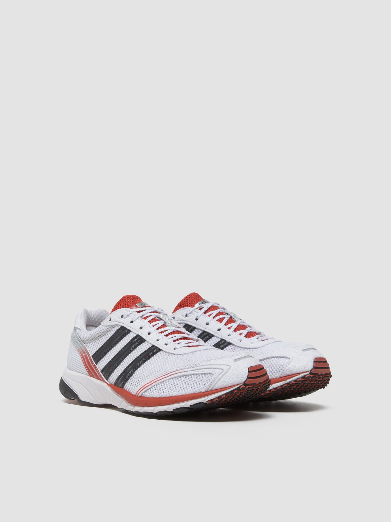 Adizero Adios OG Sneaker in White & Preloved Red